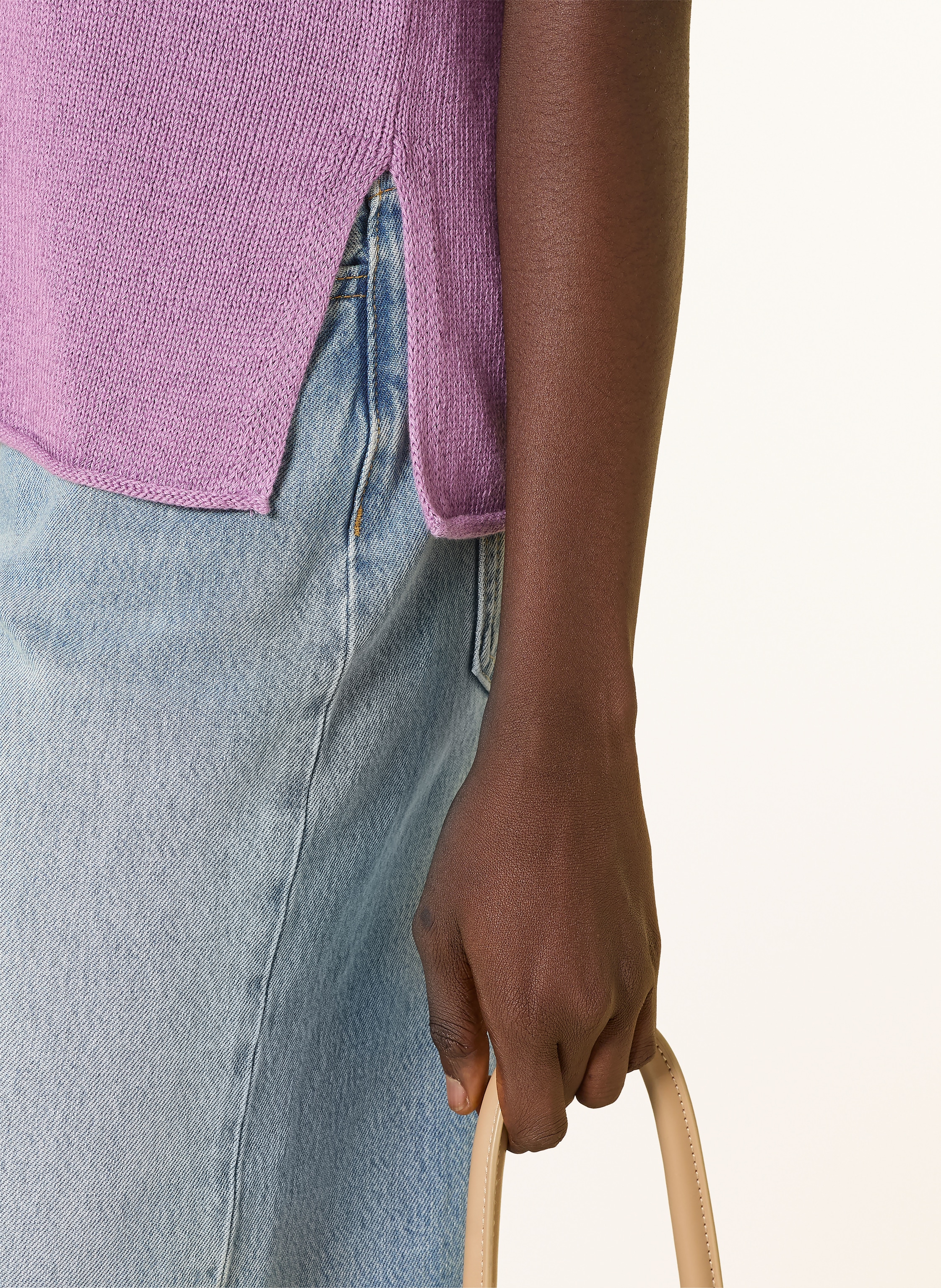 Thumbnail - Marc O'polo Strickshirt Mit Leinen lila