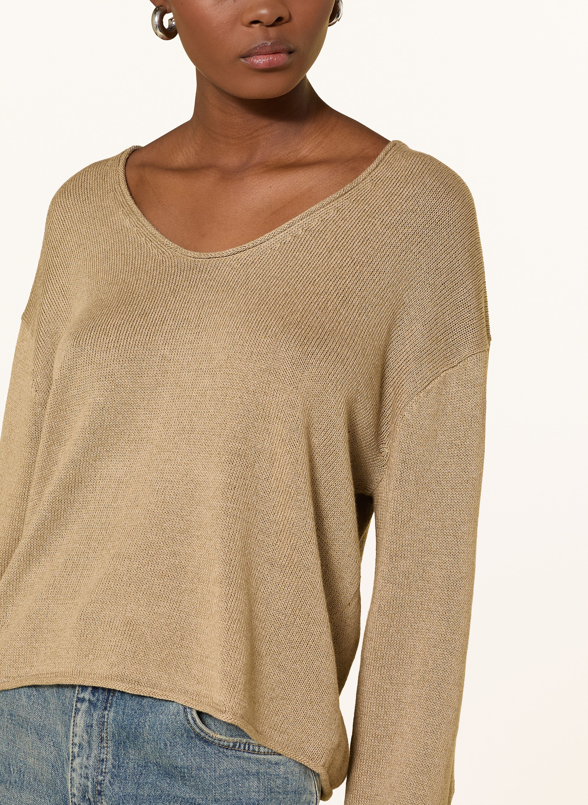 Thumbnail - Marc O'polo Pullover Mit Leinen beige