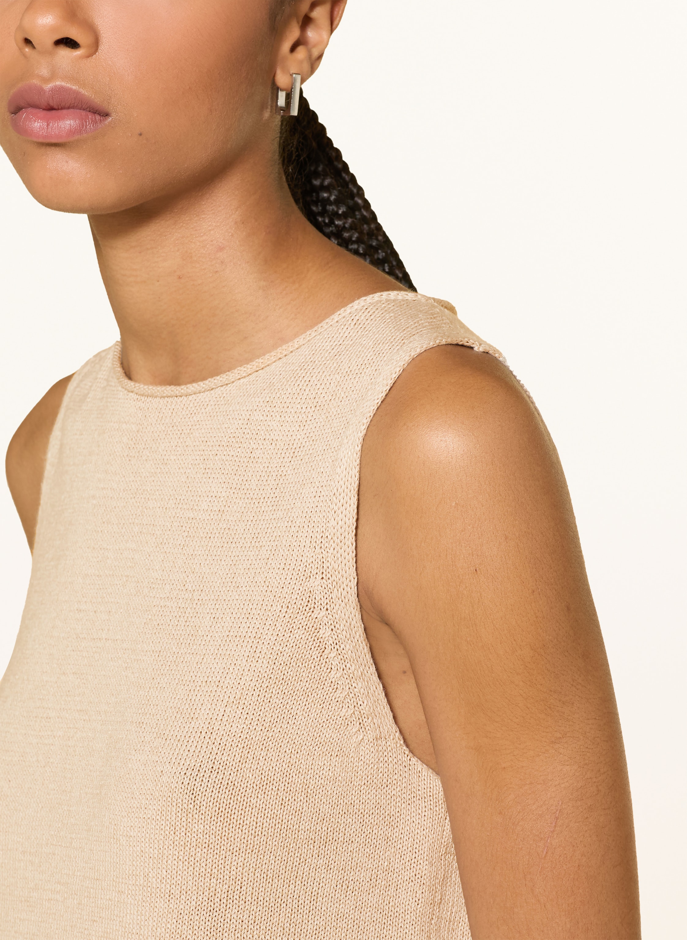 Thumbnail - Marc O'polo Stricktop Mit Leinen beige