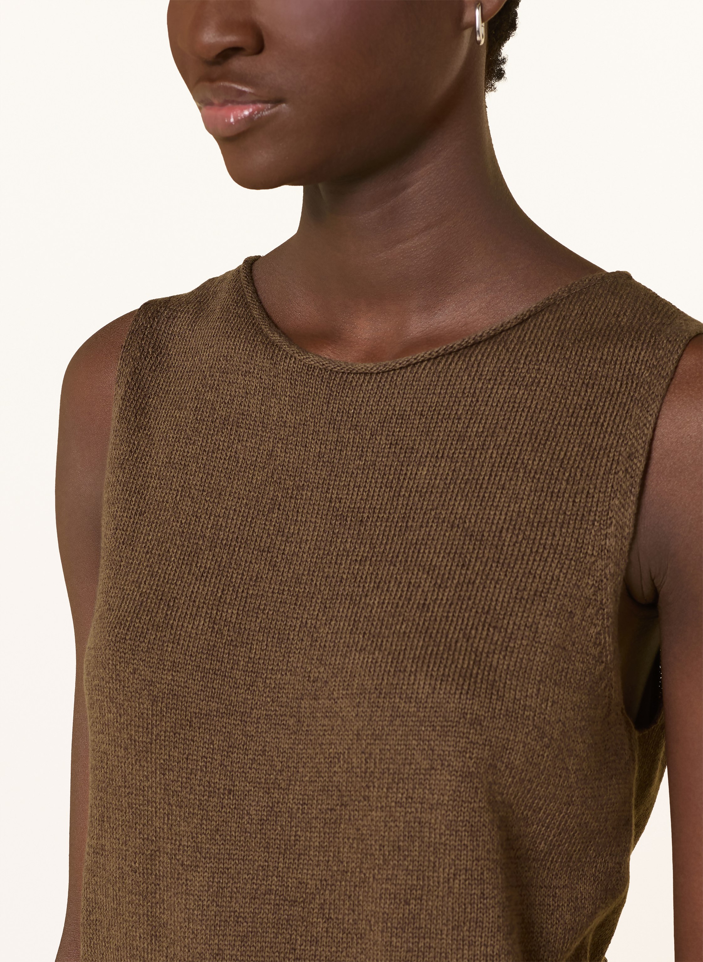 Thumbnail - Marc O'polo Stricktop Mit Leinen braun