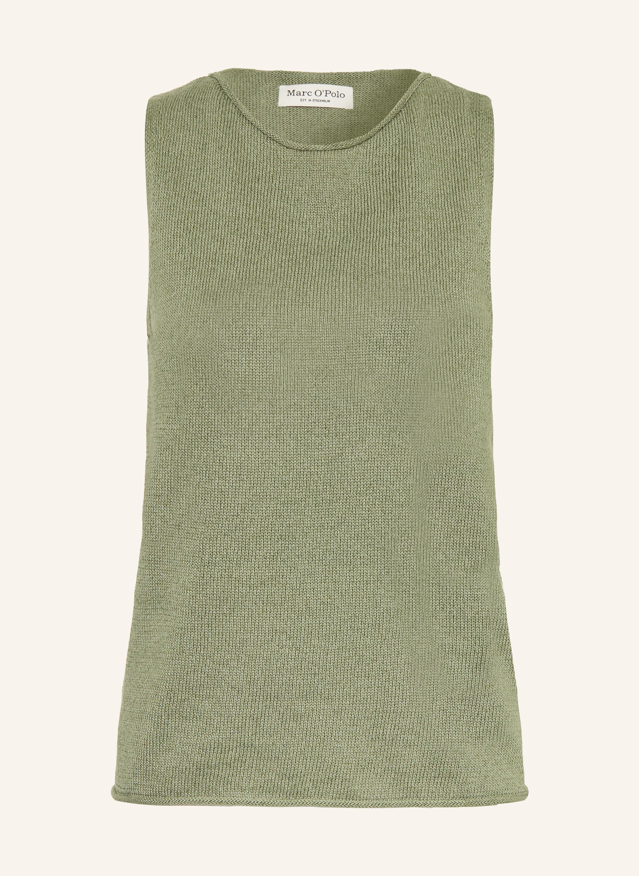 Marc O'polo Stricktop Mit Leinen gruen