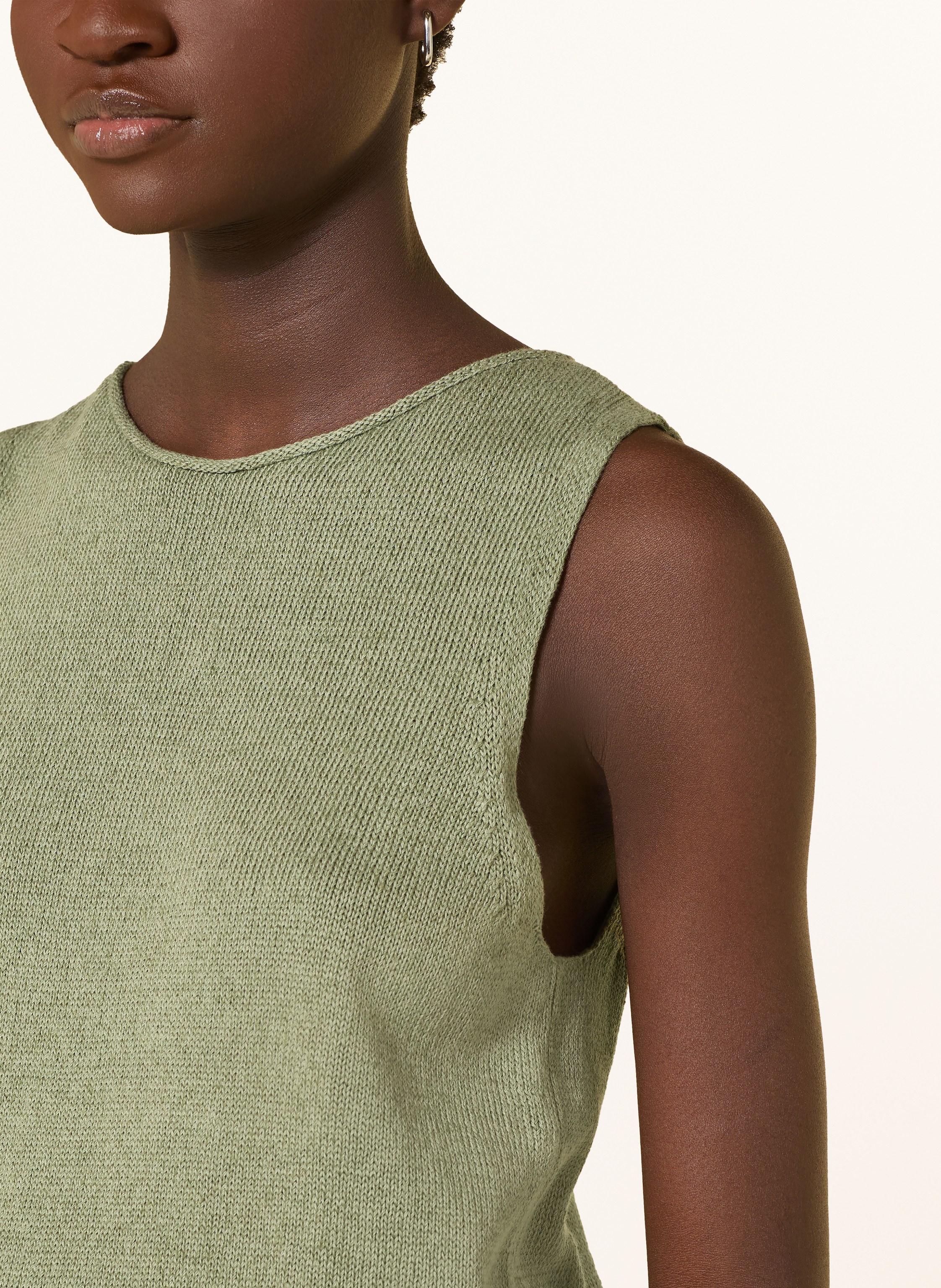 Thumbnail - Marc O'polo Stricktop Mit Leinen gruen