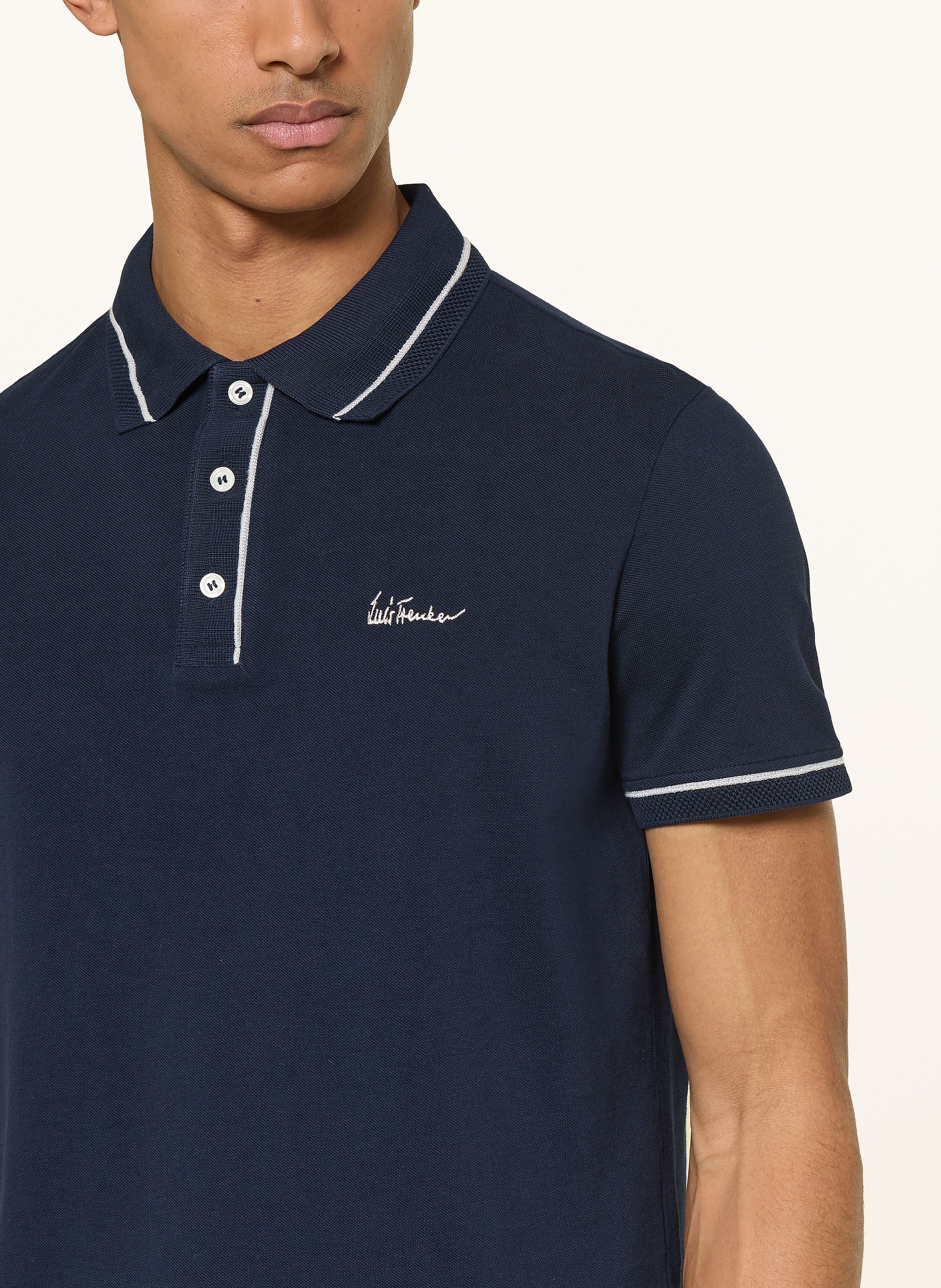 Thumbnail - Luis Trenker Piqué-Poloshirt Luberneto blau