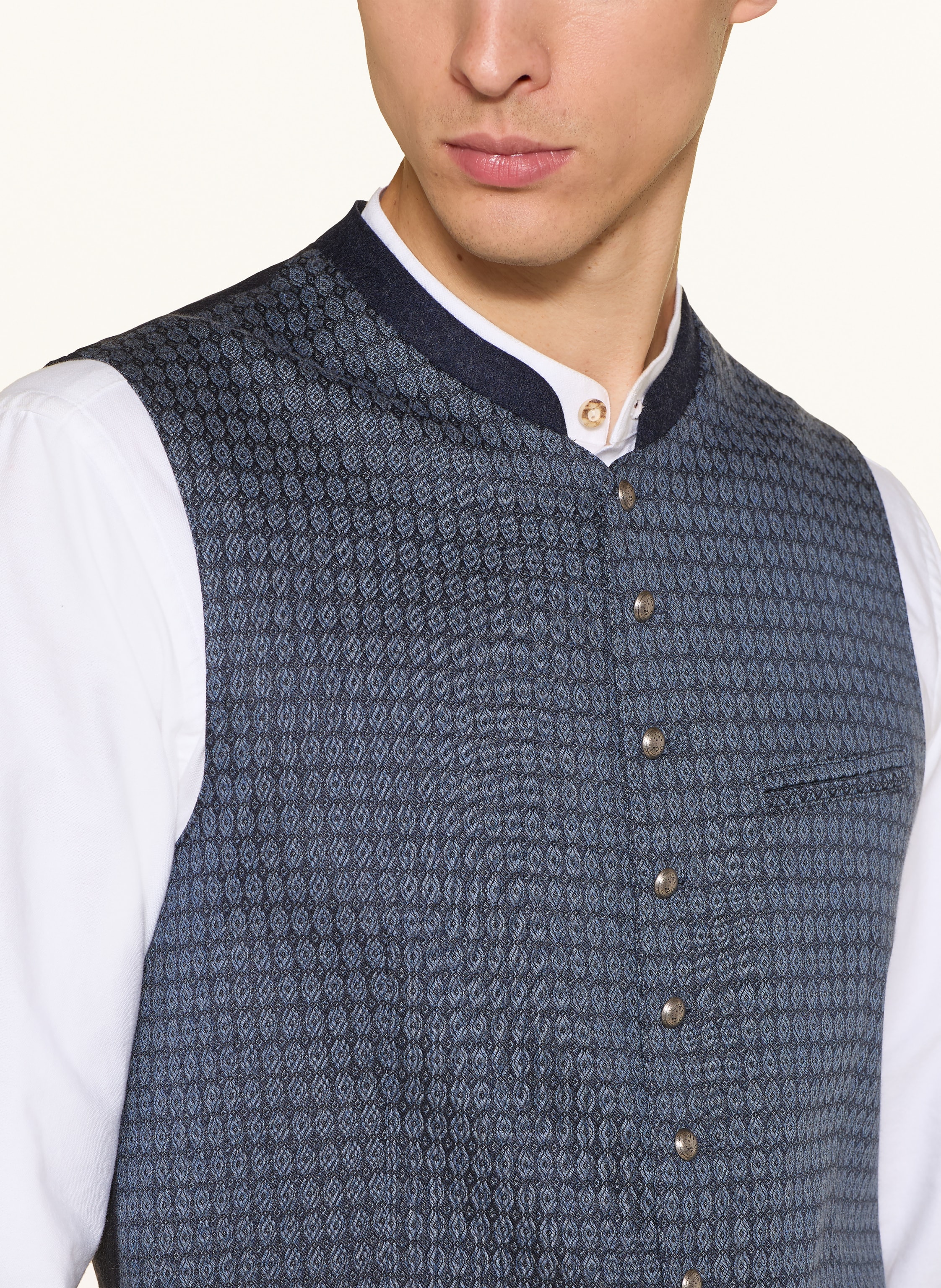 Thumbnail - Hammerschmid Trachtenweste Norbert Slim Fit blau