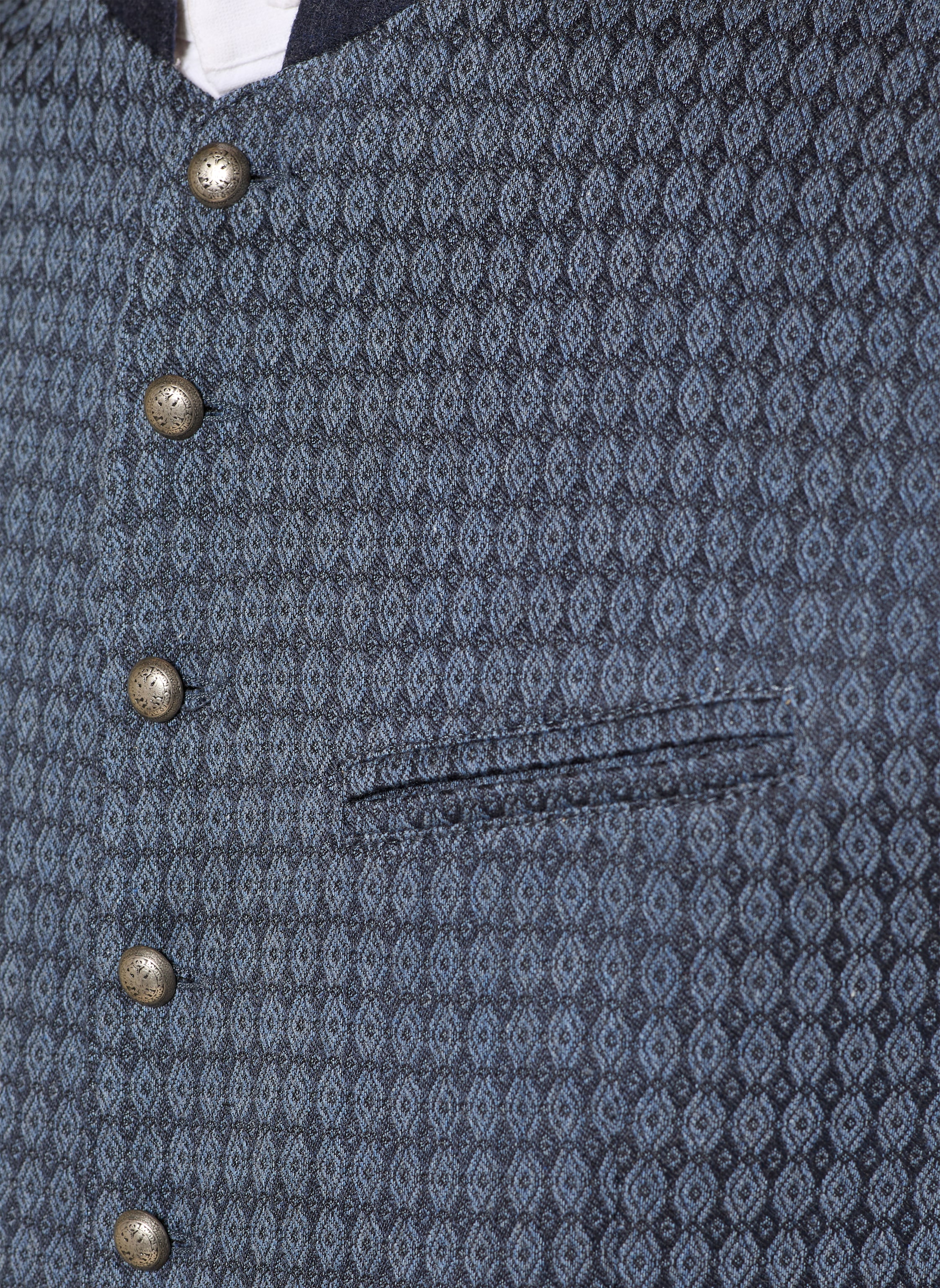 Thumbnail - Hammerschmid Trachtenweste Norbert Slim Fit blau