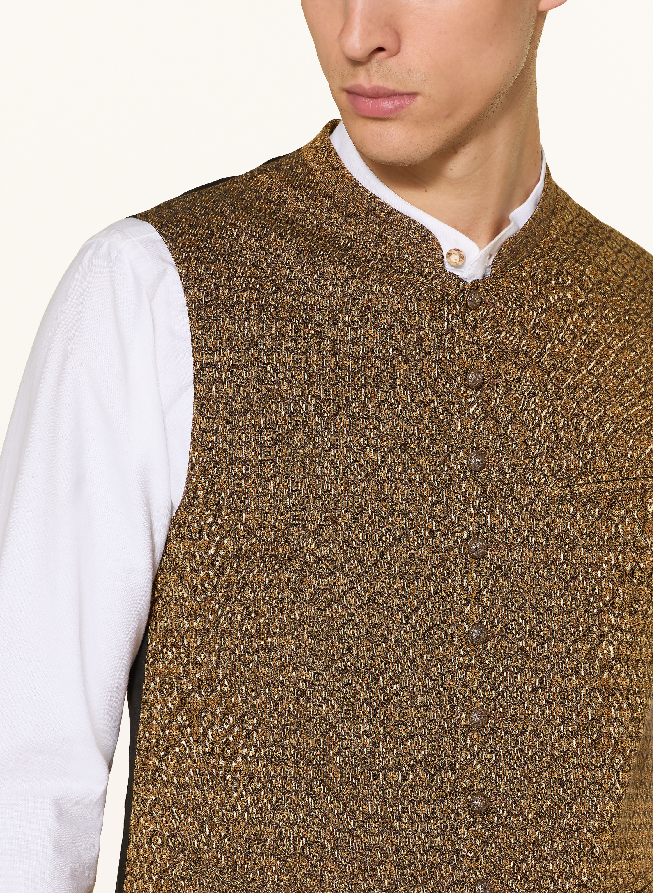 Thumbnail - Hammerschmid Trachtenweste Xaver Slim Fit gelb