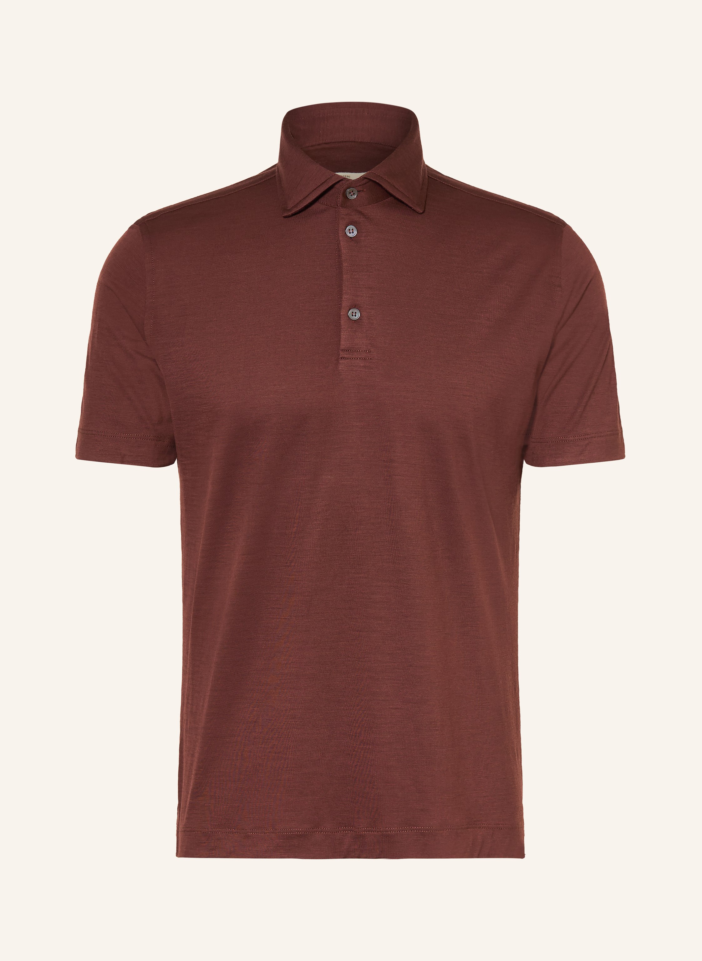 Maurizio  Baldassari Jersey-Poloshirt Aus Merinowolle braun