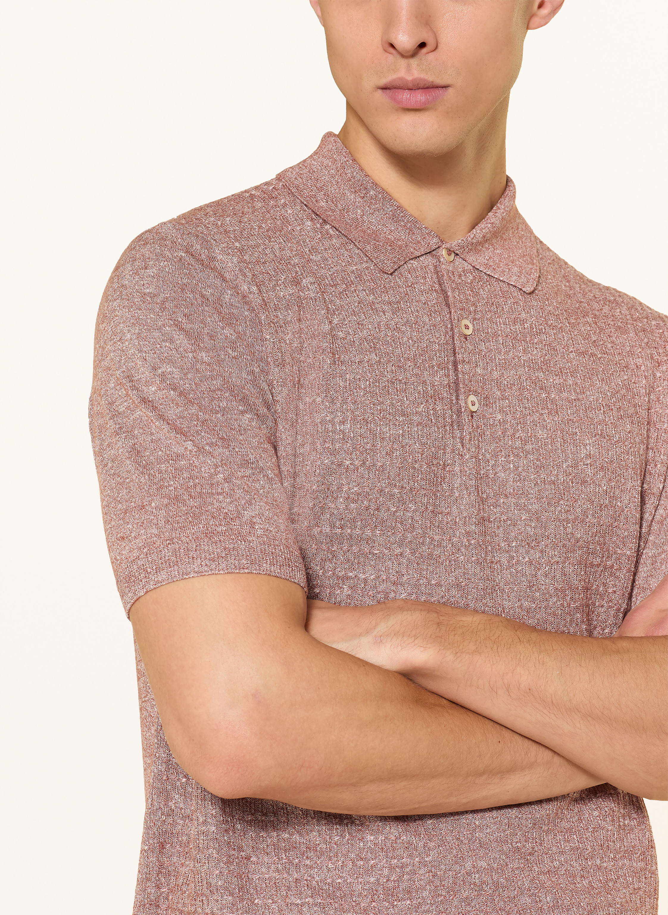 Thumbnail - Maurizio  Baldassari Strick-Poloshirt braun