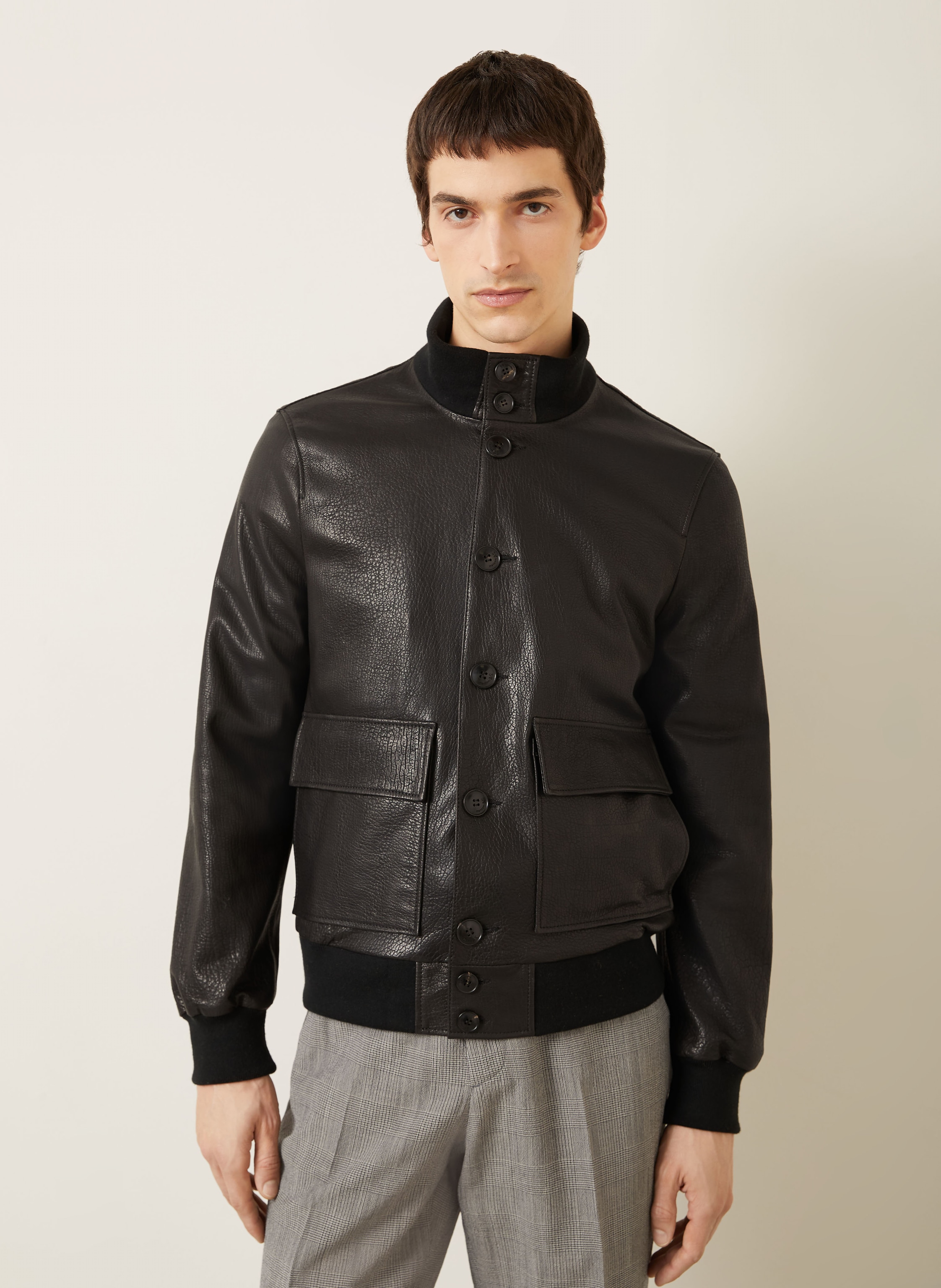 Thumbnail - Manzoni 24 Lederblouson schwarz