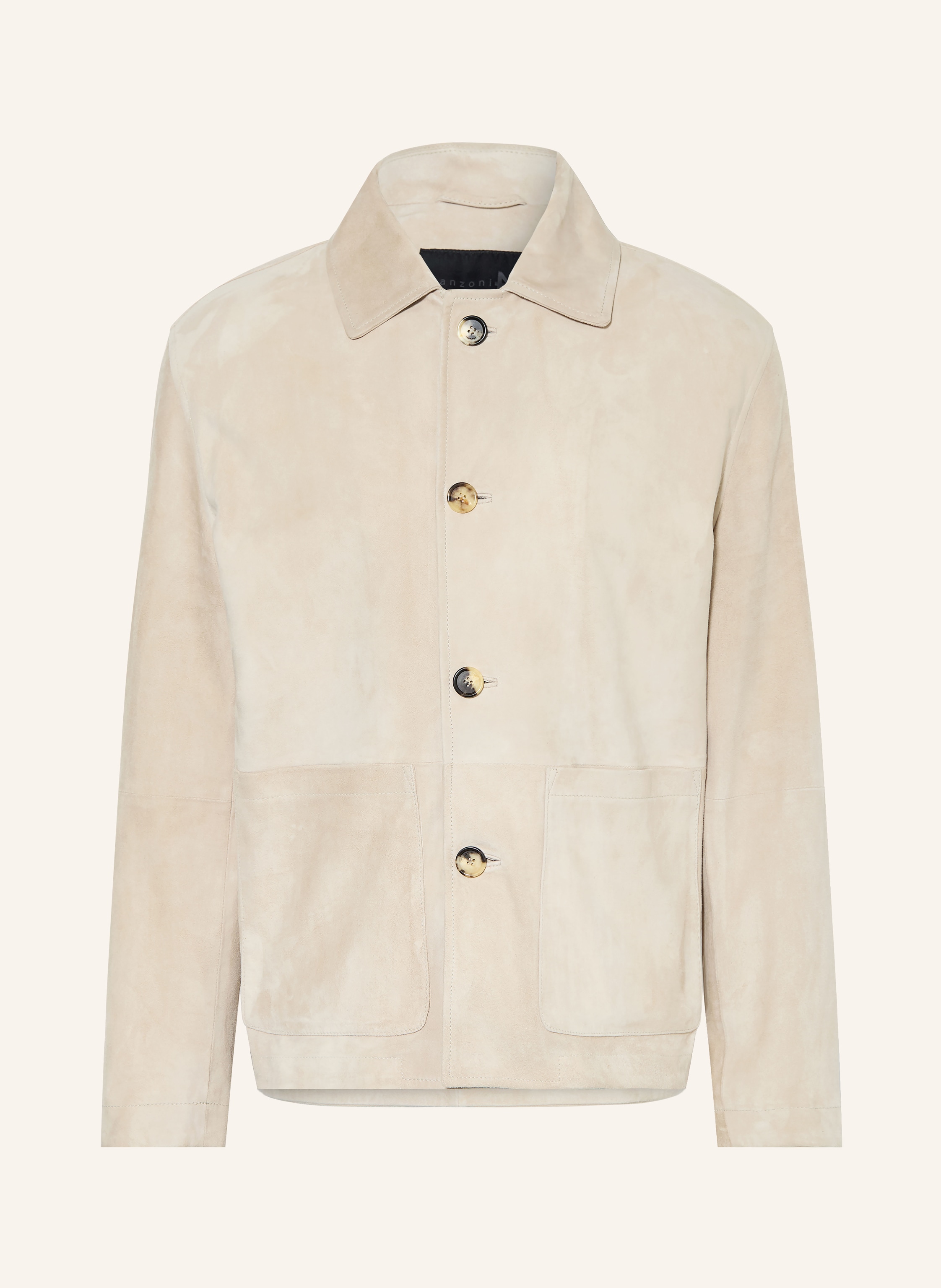 Manzoni 24 Leder-Overjacket beige