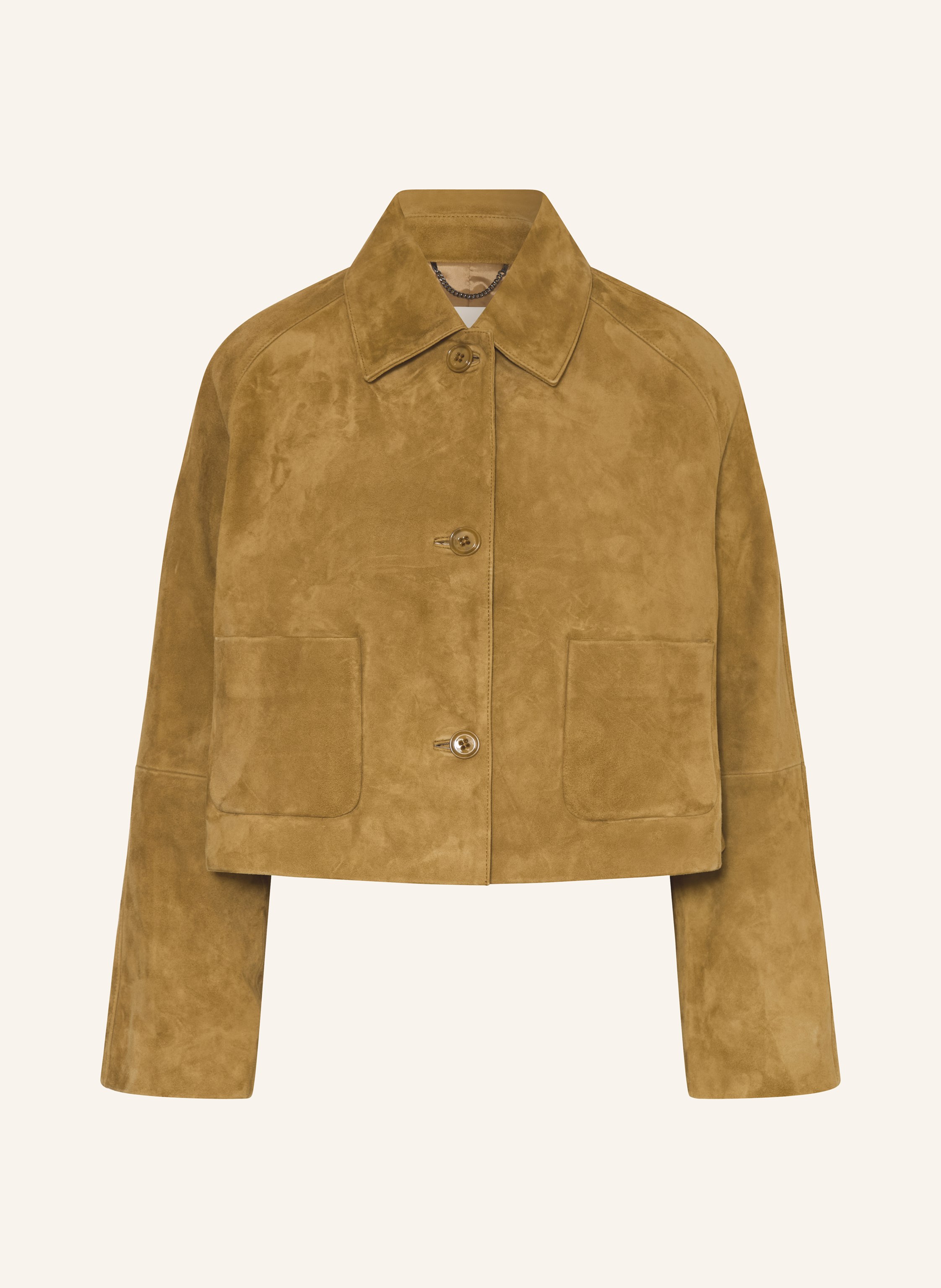 DOROTHEE SCHUMACHER SOFT TOUCH leather jacket in light brown