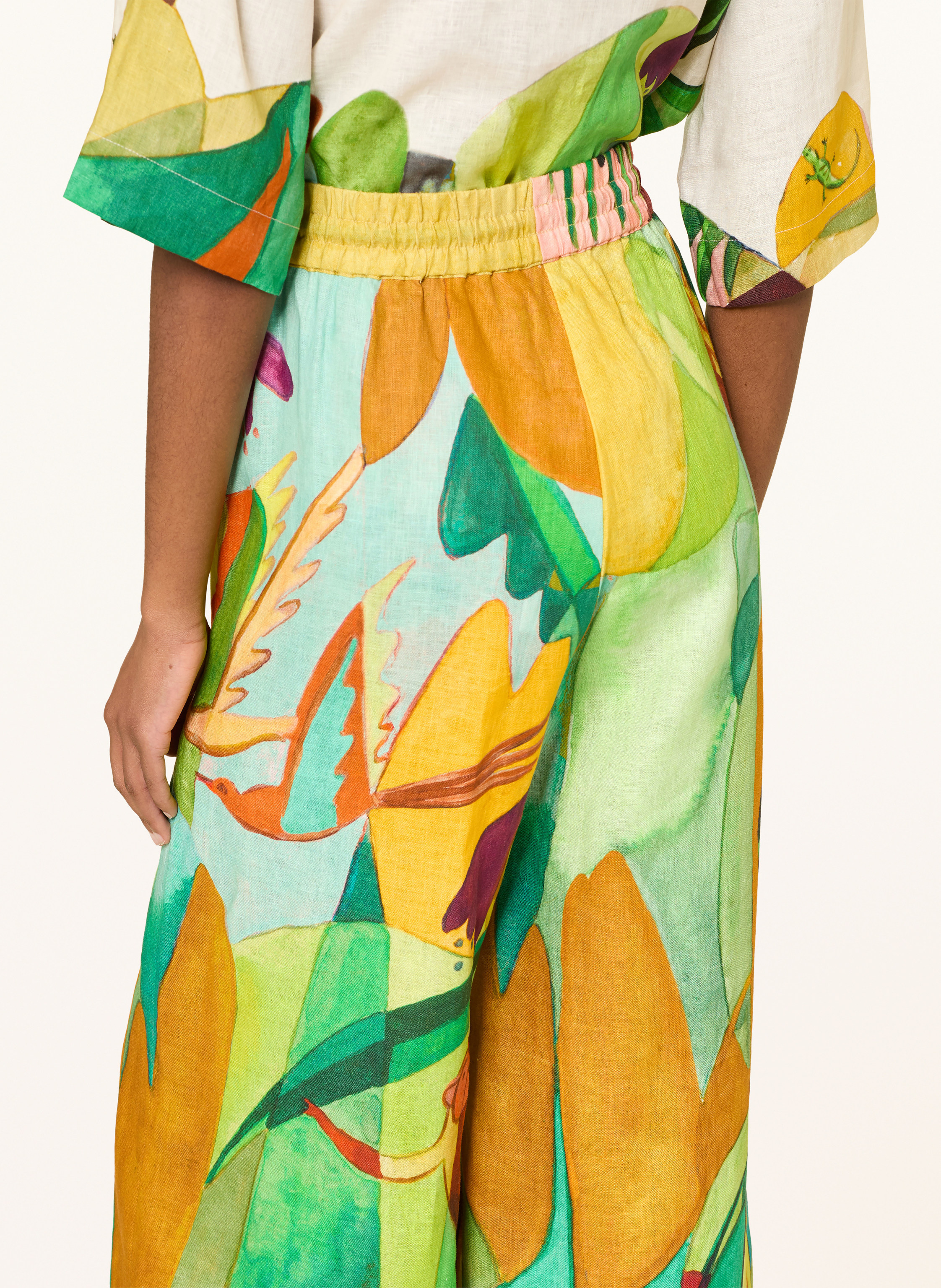 Thumbnail - Alémais Marlenehose Mokshini Aus Leinen gruen