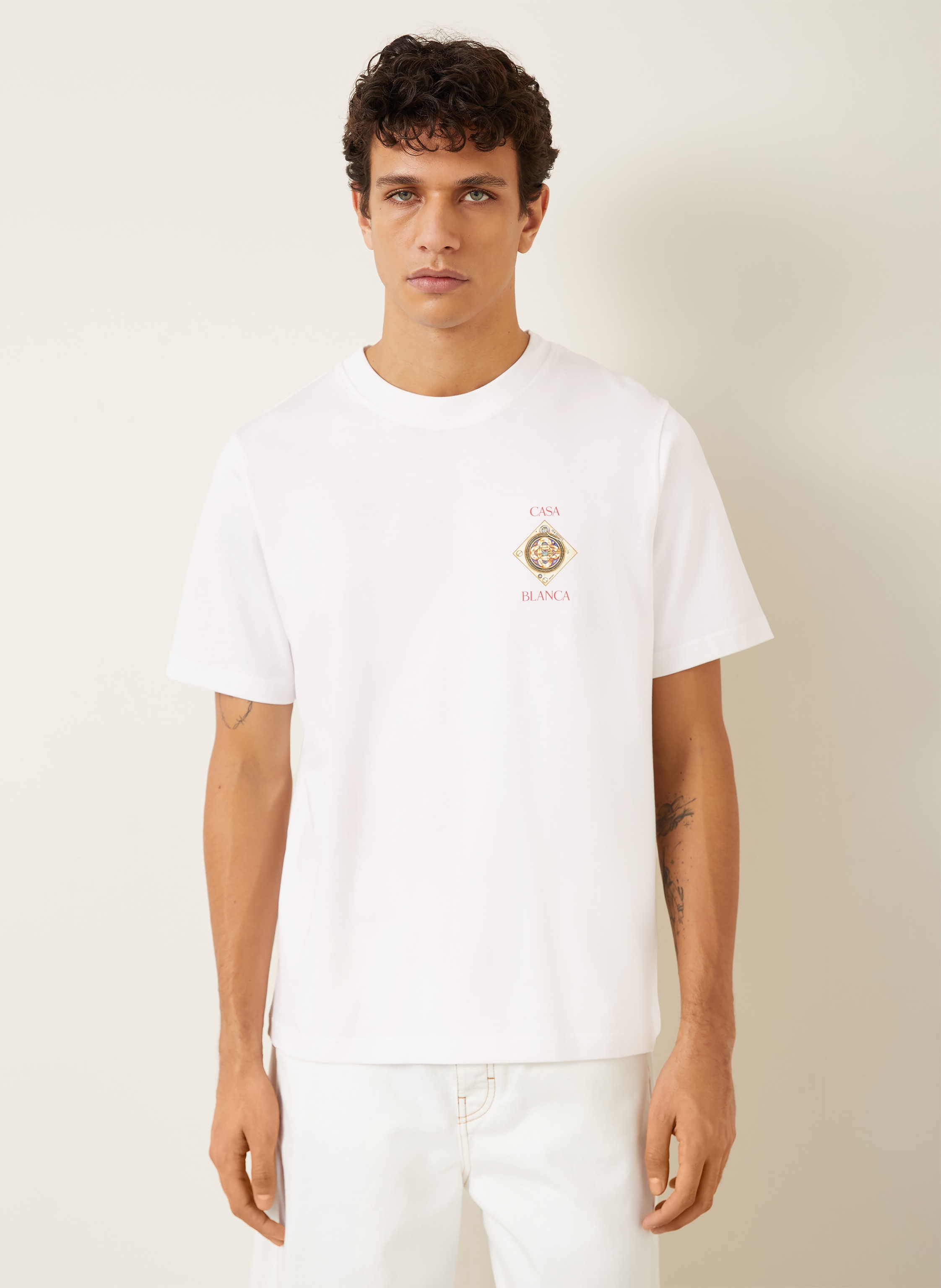 Thumbnail - Casablanca T-Shirt Plafond Orne De Musique weiss