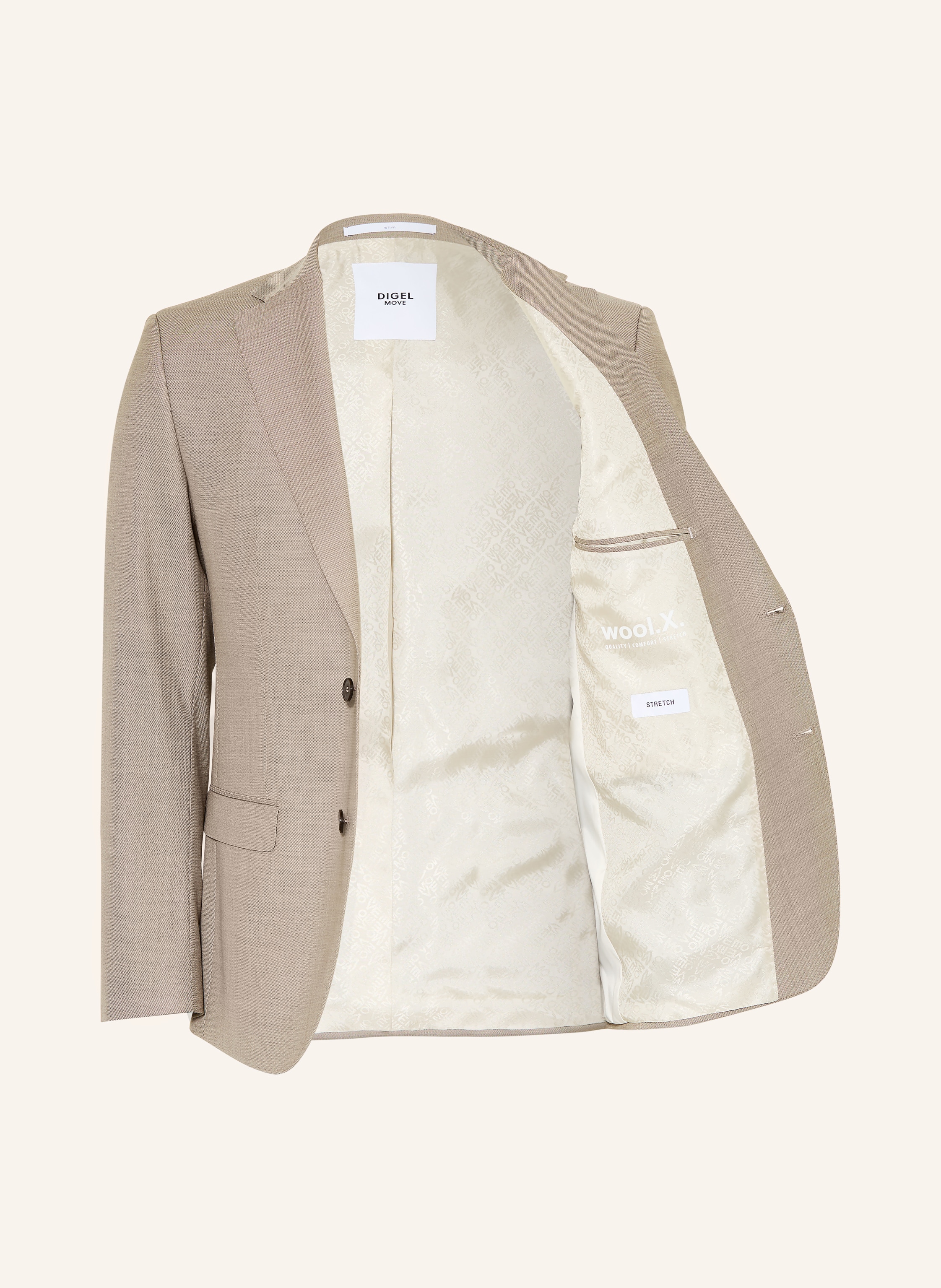 Thumbnail - Digel Move Anzugsakko Alesso Slim Fit beige