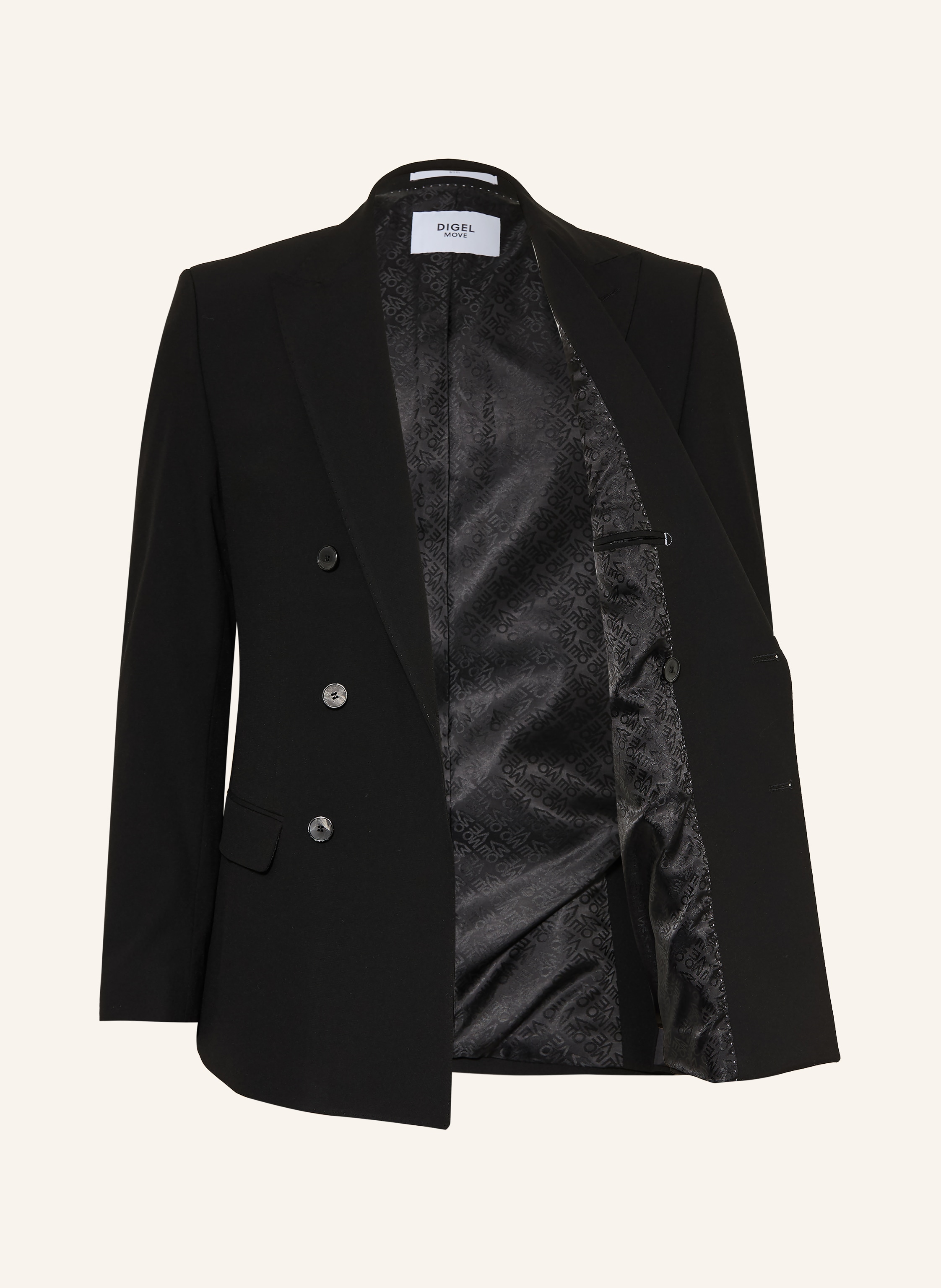 Thumbnail - Digel Move Anzugsakko Alfredo Slim Fit schwarz