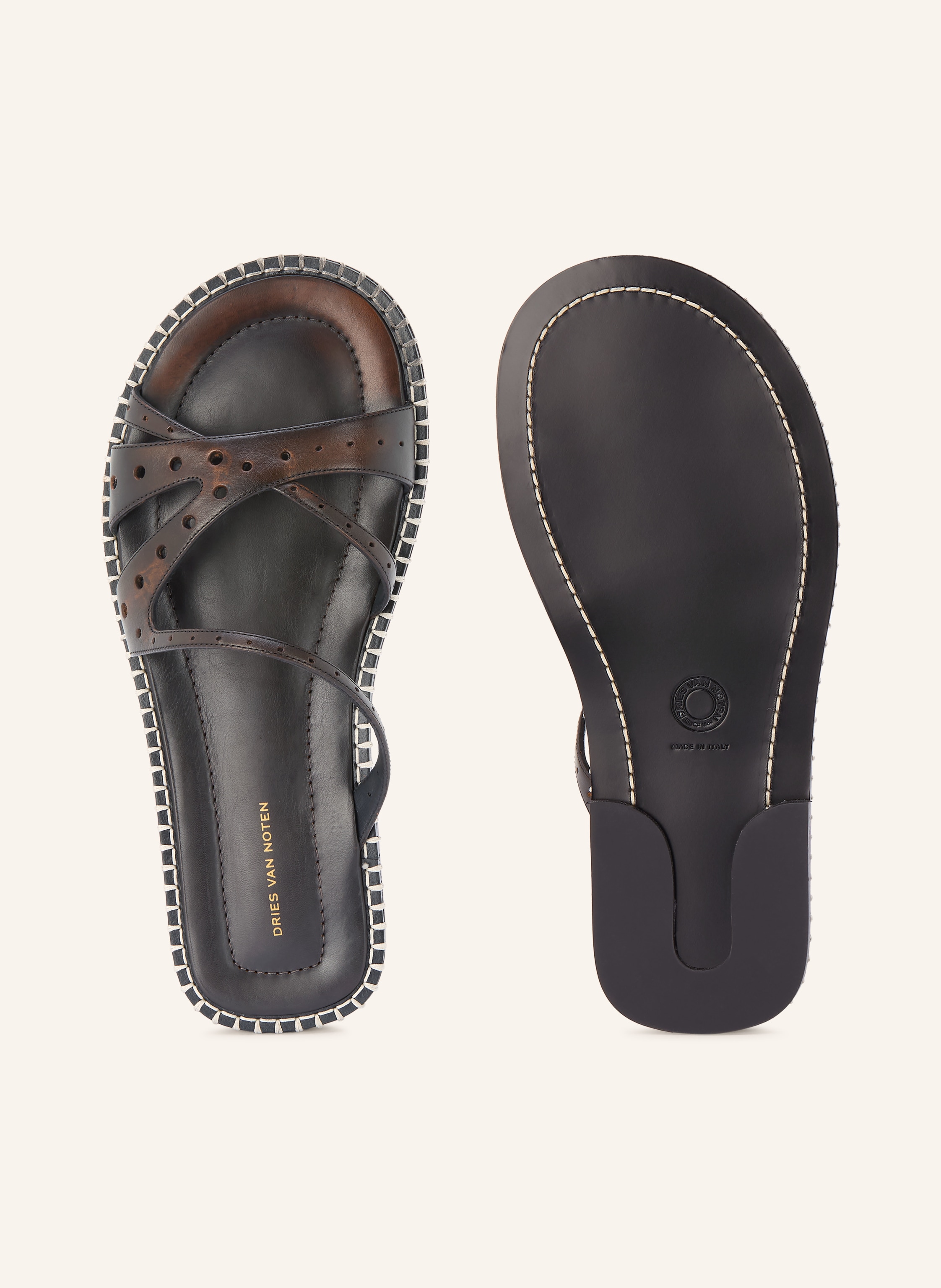 Thumbnail - Dries Van Noten Pantoletten braun