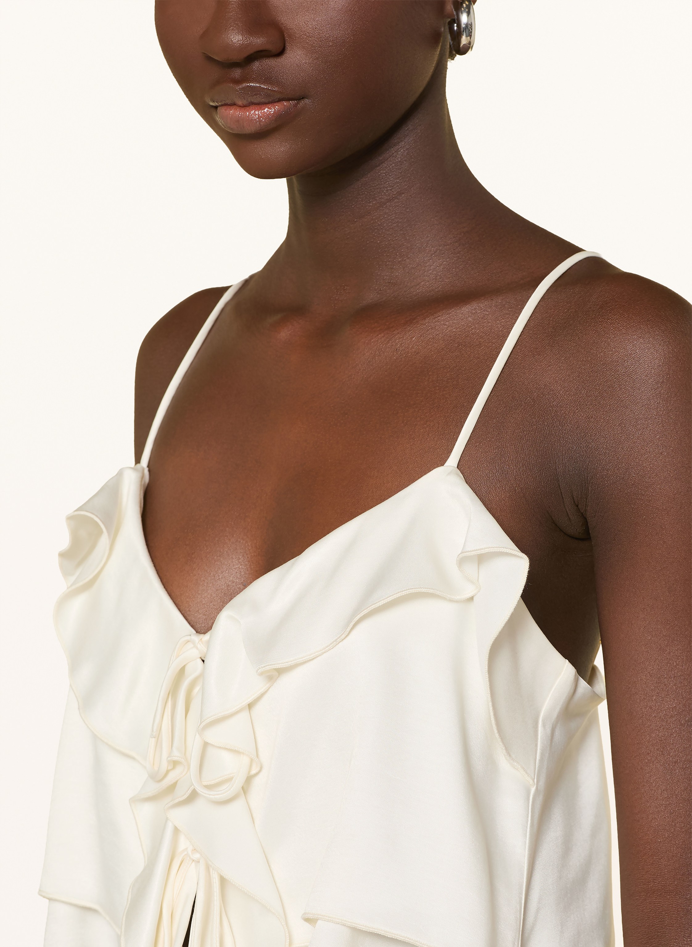 Thumbnail - Ninety-9 Top Romantic Mit Volants weiss