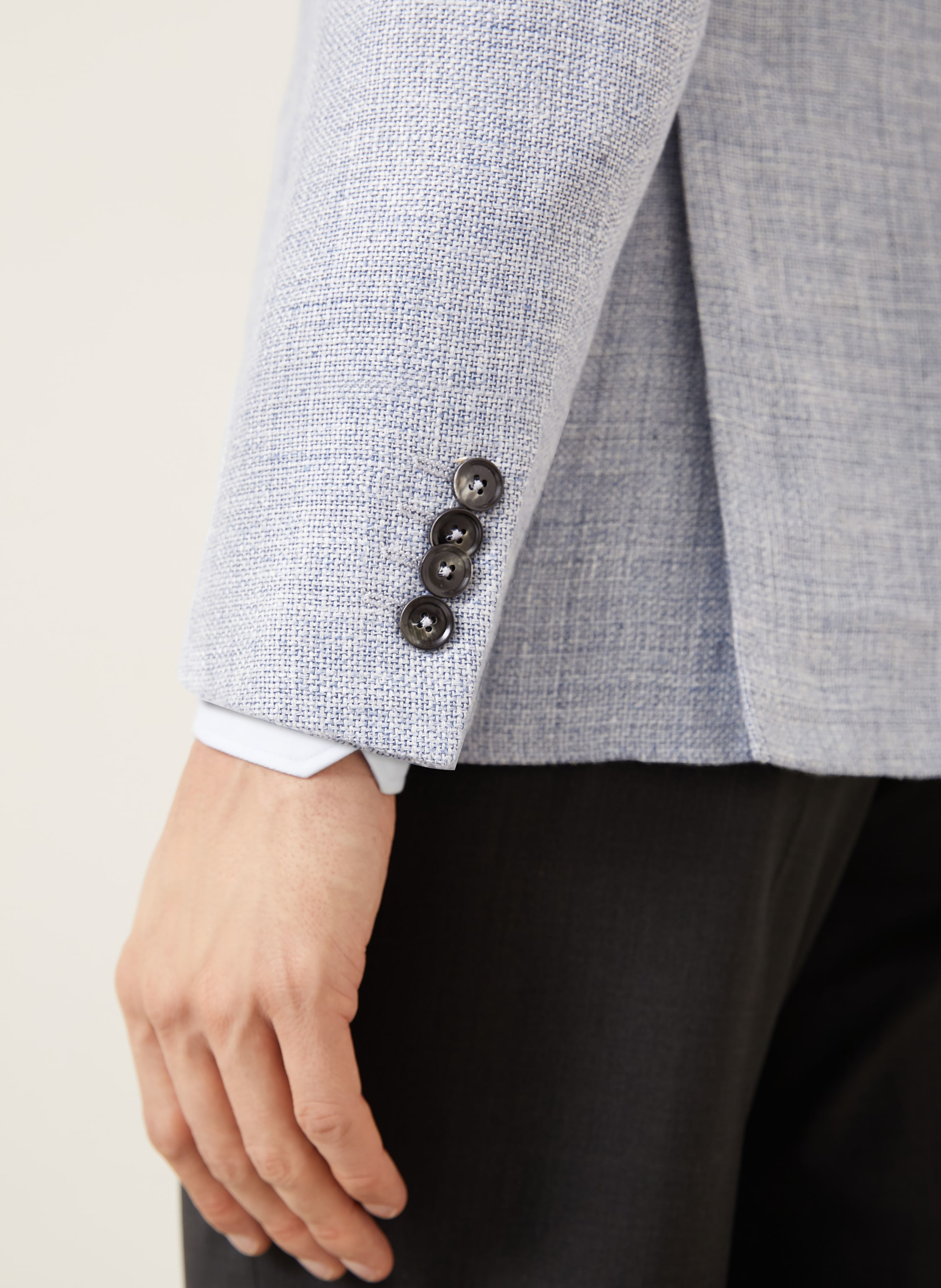 Thumbnail - Zegna Leinensakko Extra Slim Fit blau