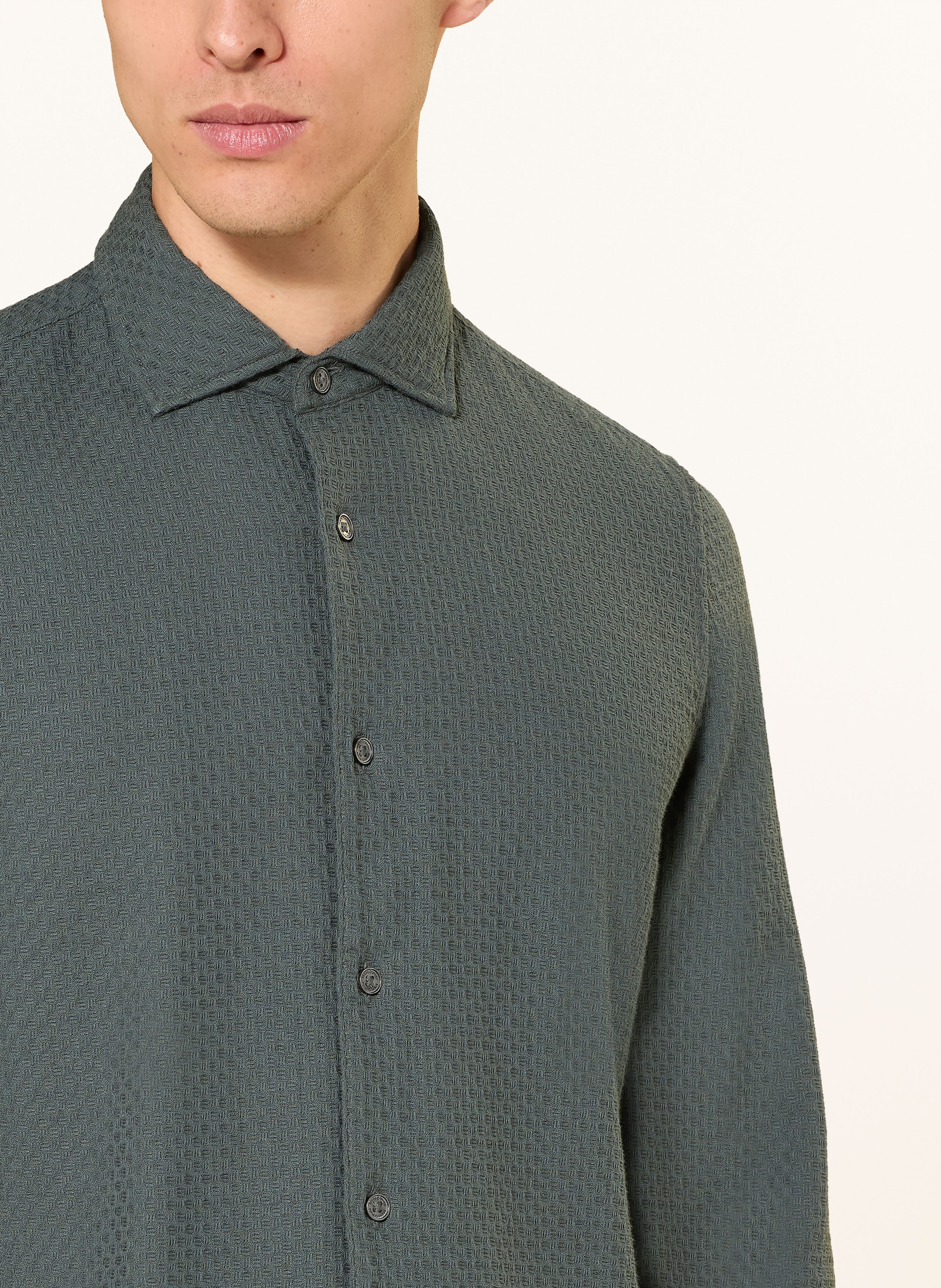 Thumbnail - Marc O'polo Hemd Shaped Fit gruen