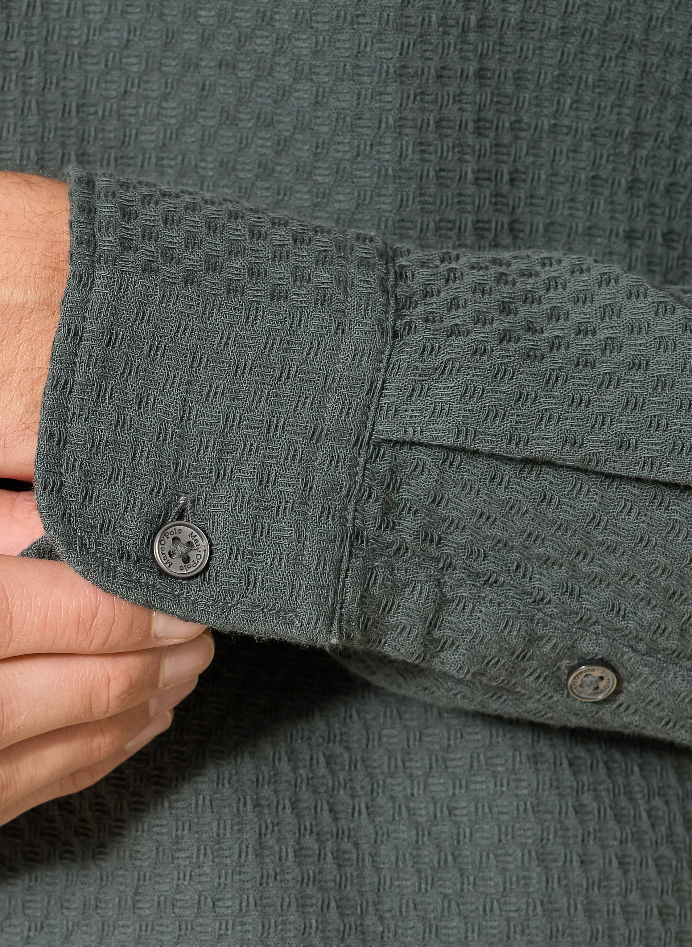 Thumbnail - Marc O'polo Hemd Shaped Fit gruen