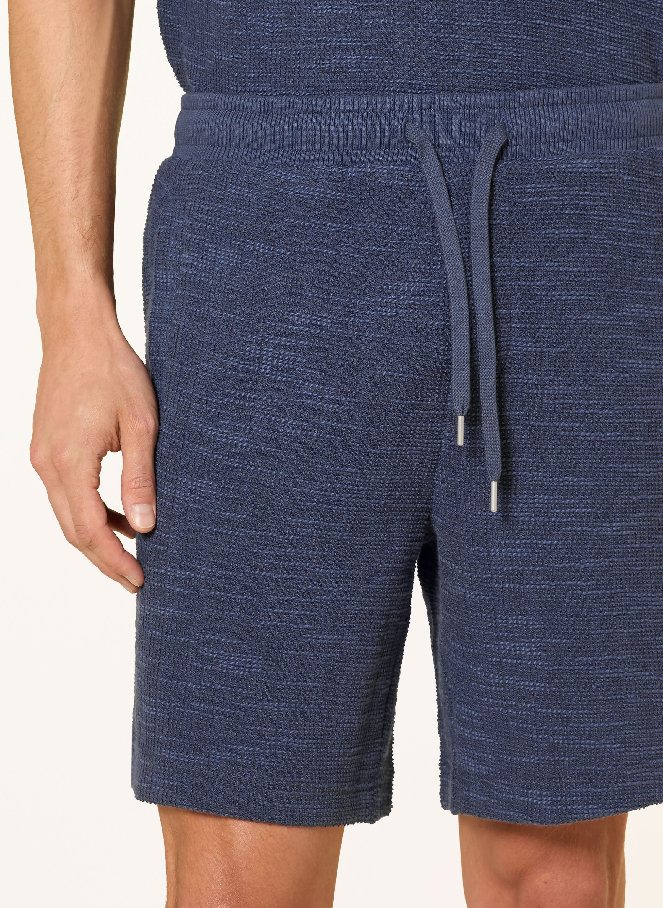 Thumbnail - Marc O'polo Bouclé-Shorts Relaxed Fit blau
