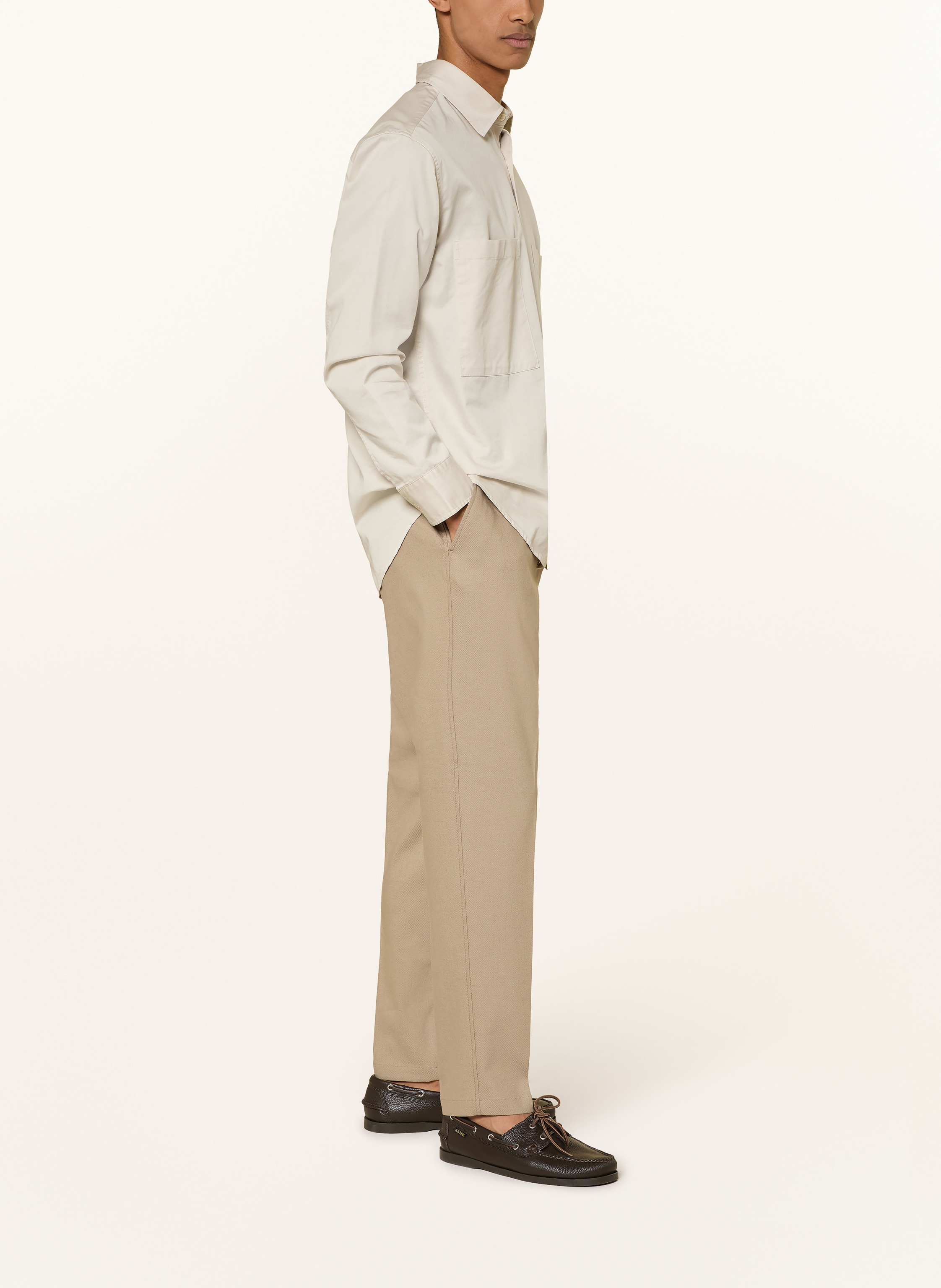 Thumbnail - Marc O'polo Chino Belsbo Jogger Relaxed Fit Mit Leinen beige
