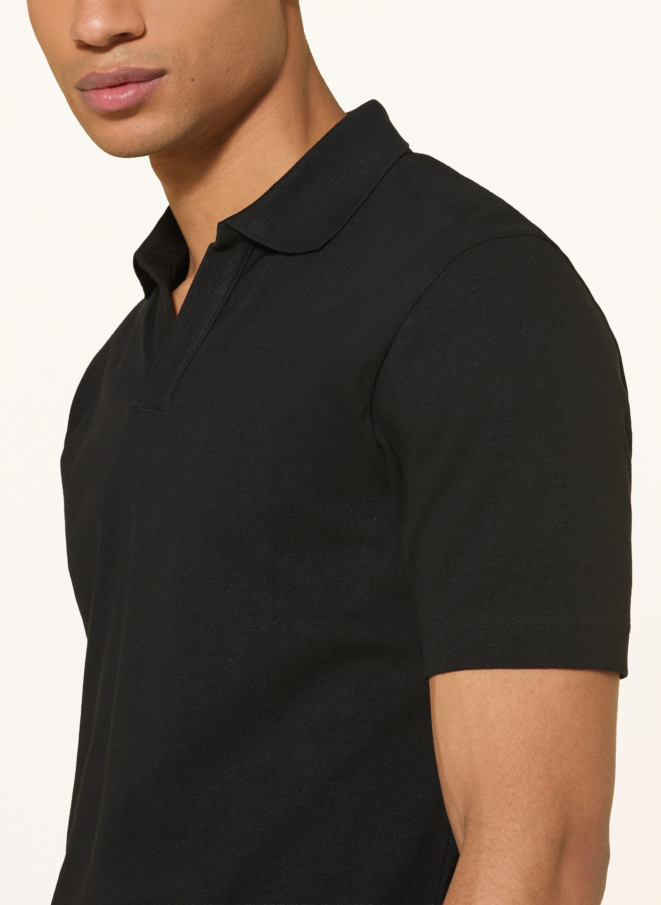 Thumbnail - Marc O'polo Jersey-Poloshirt Regular Fit schwarz