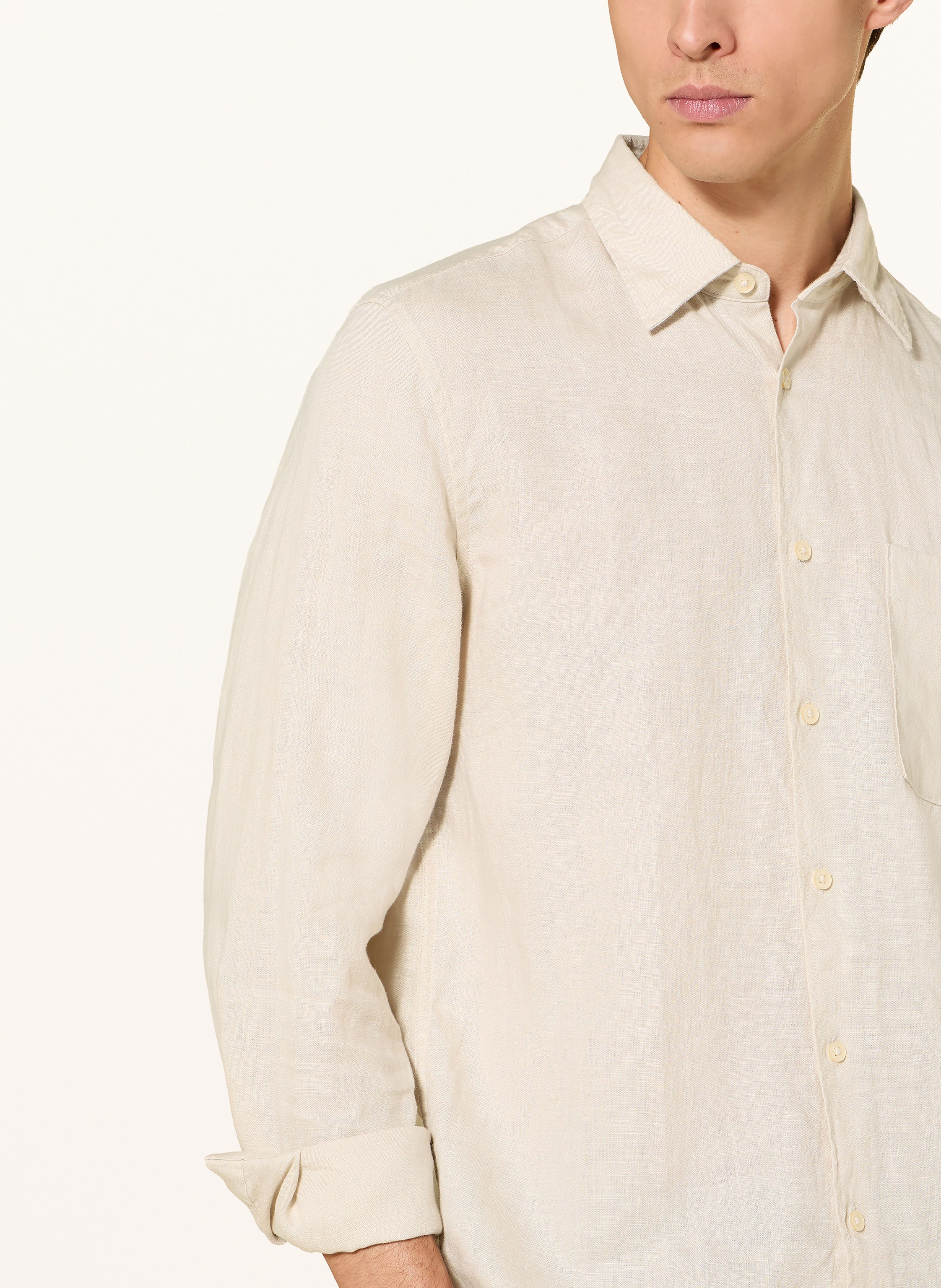 Thumbnail - Marc O'polo Leinenhemd Regular Fit weiss