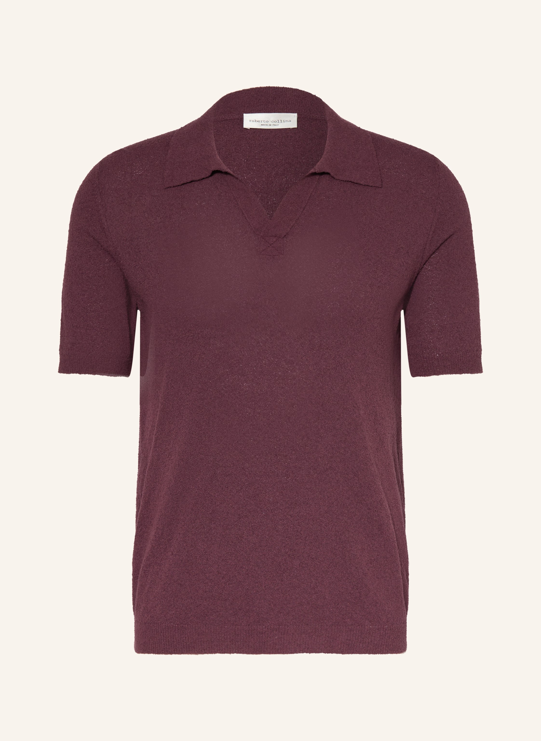 Roberto Collina Strick-Poloshirt rot