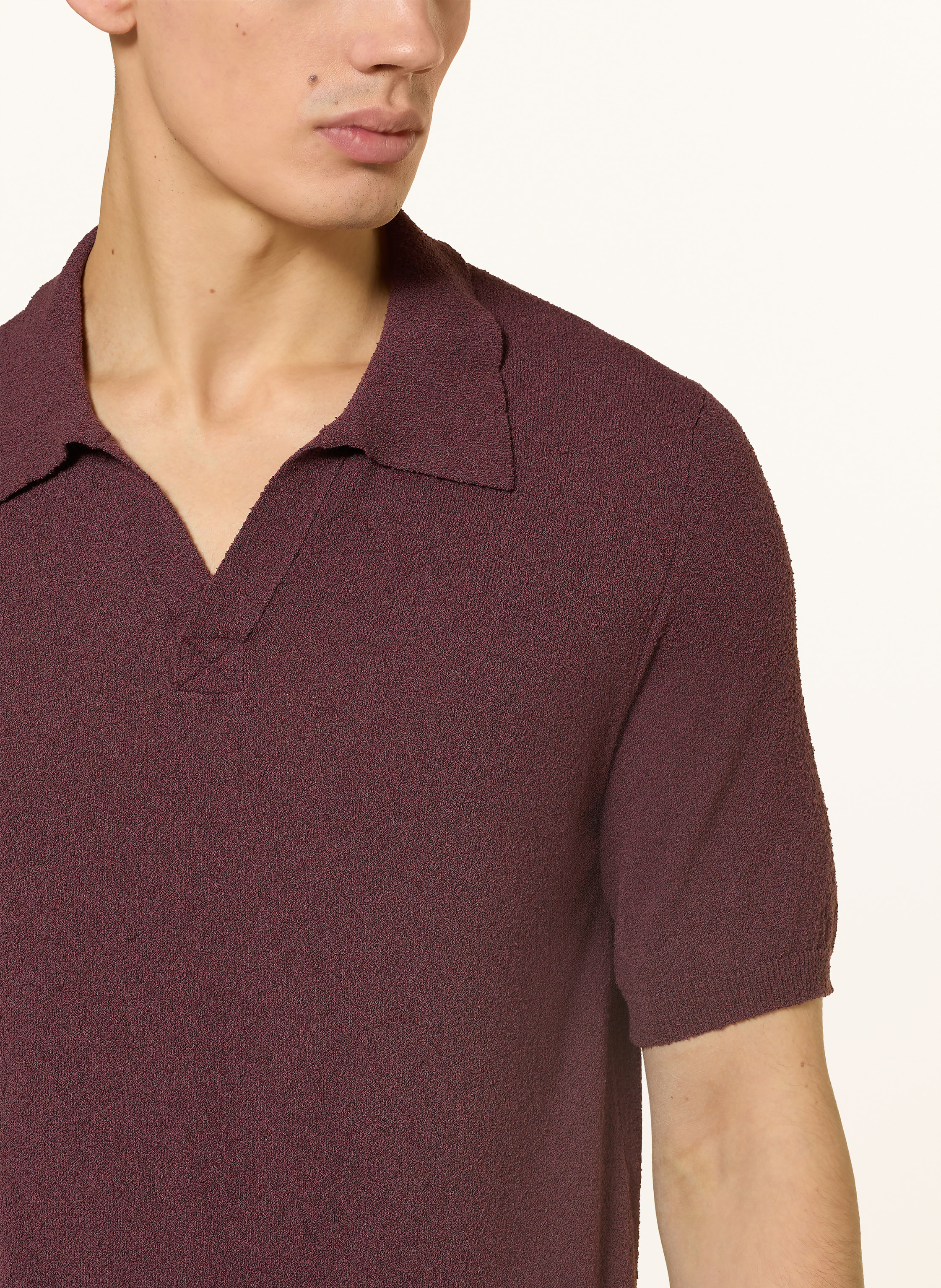 Thumbnail - Roberto Collina Strick-Poloshirt rot