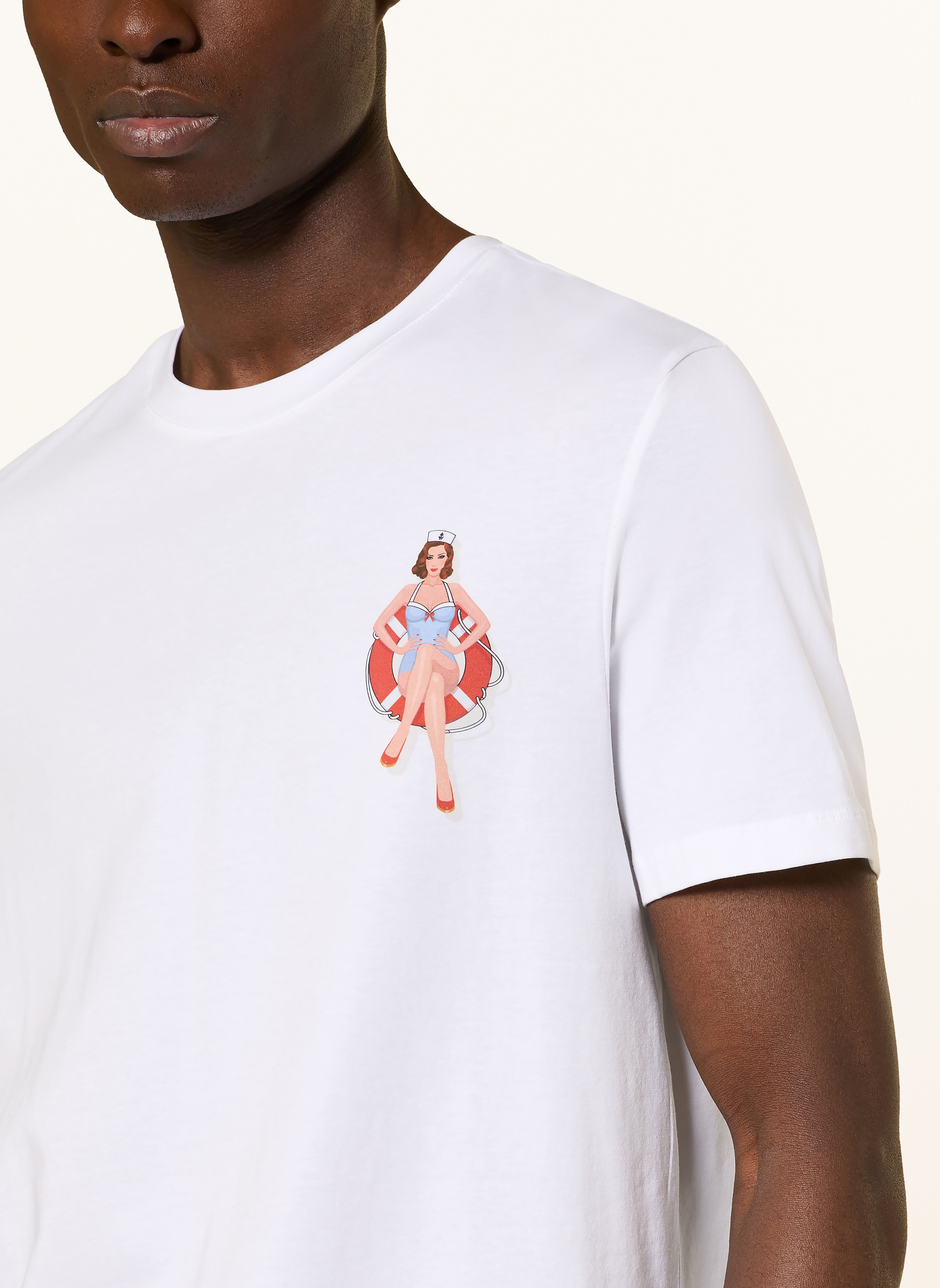 Thumbnail - Mey Schlafshirt Serie Wave Swing weiss