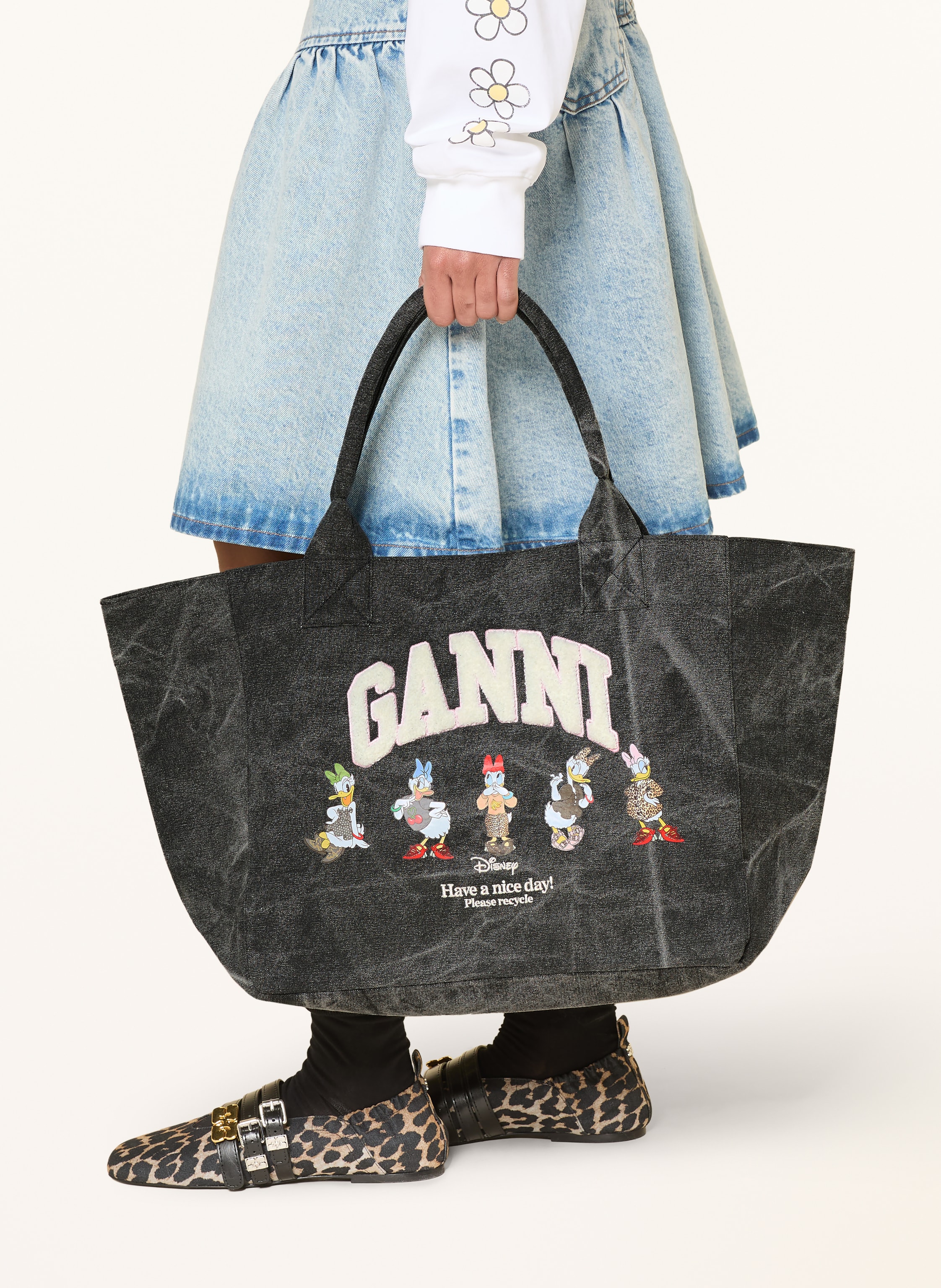 Thumbnail - Ganni Shopper Medium schwarz