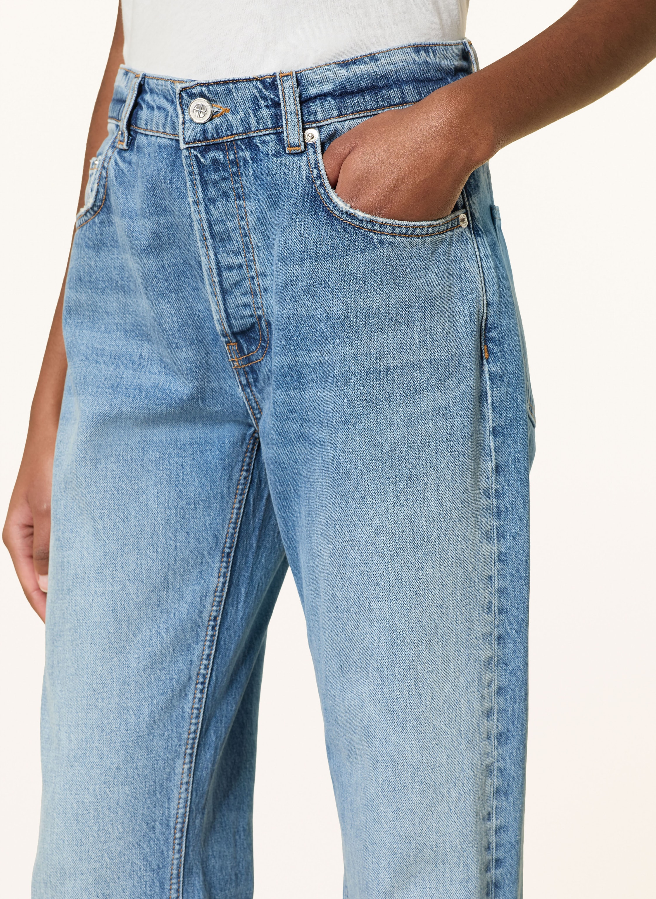 Thumbnail - Anine Bing Straight Jeans Kate blau