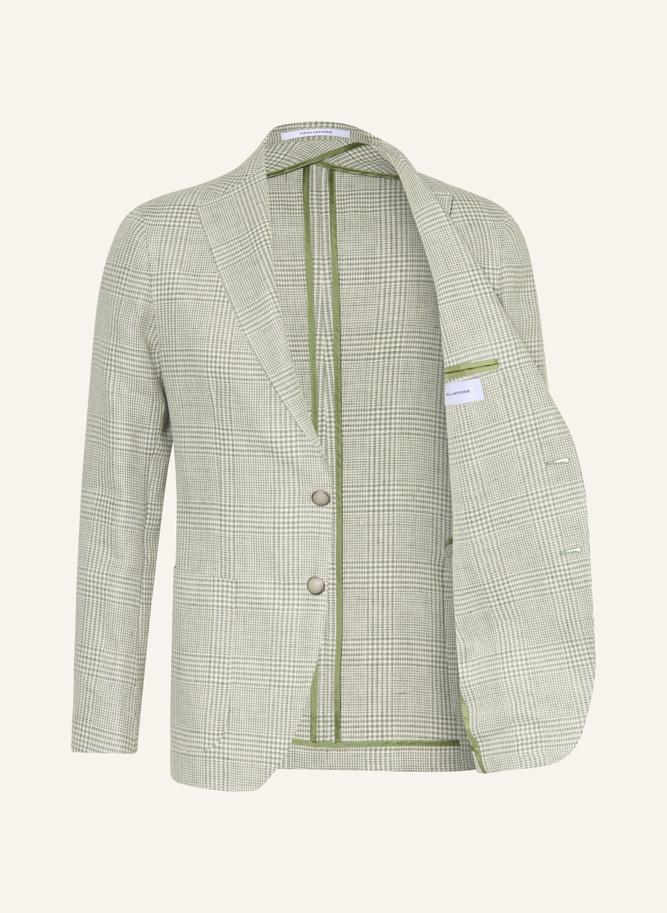 Thumbnail - Tagliatore Sakko Slim Fit Mit Leinen gruen