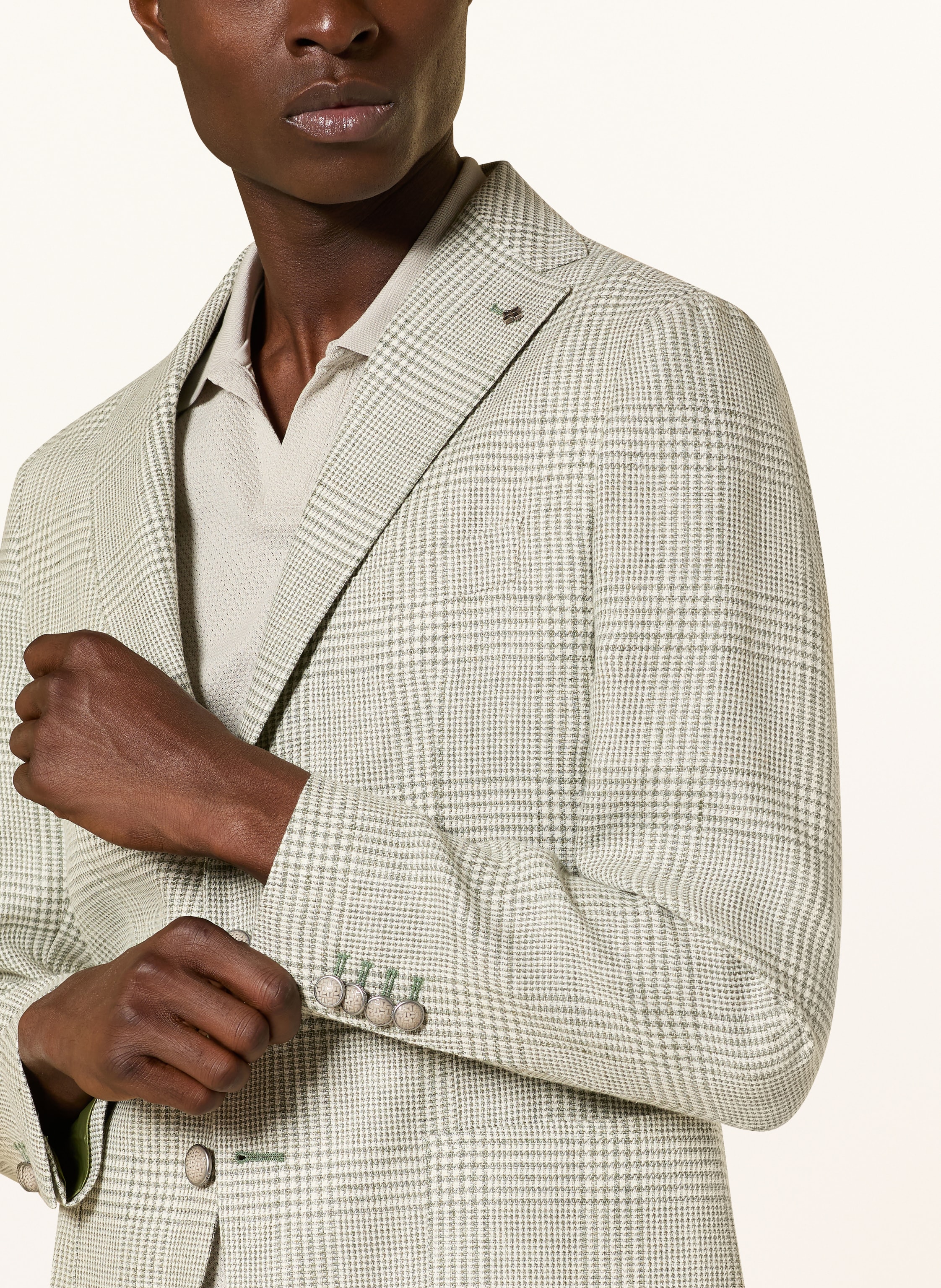 Thumbnail - Tagliatore Sakko Slim Fit Mit Leinen gruen