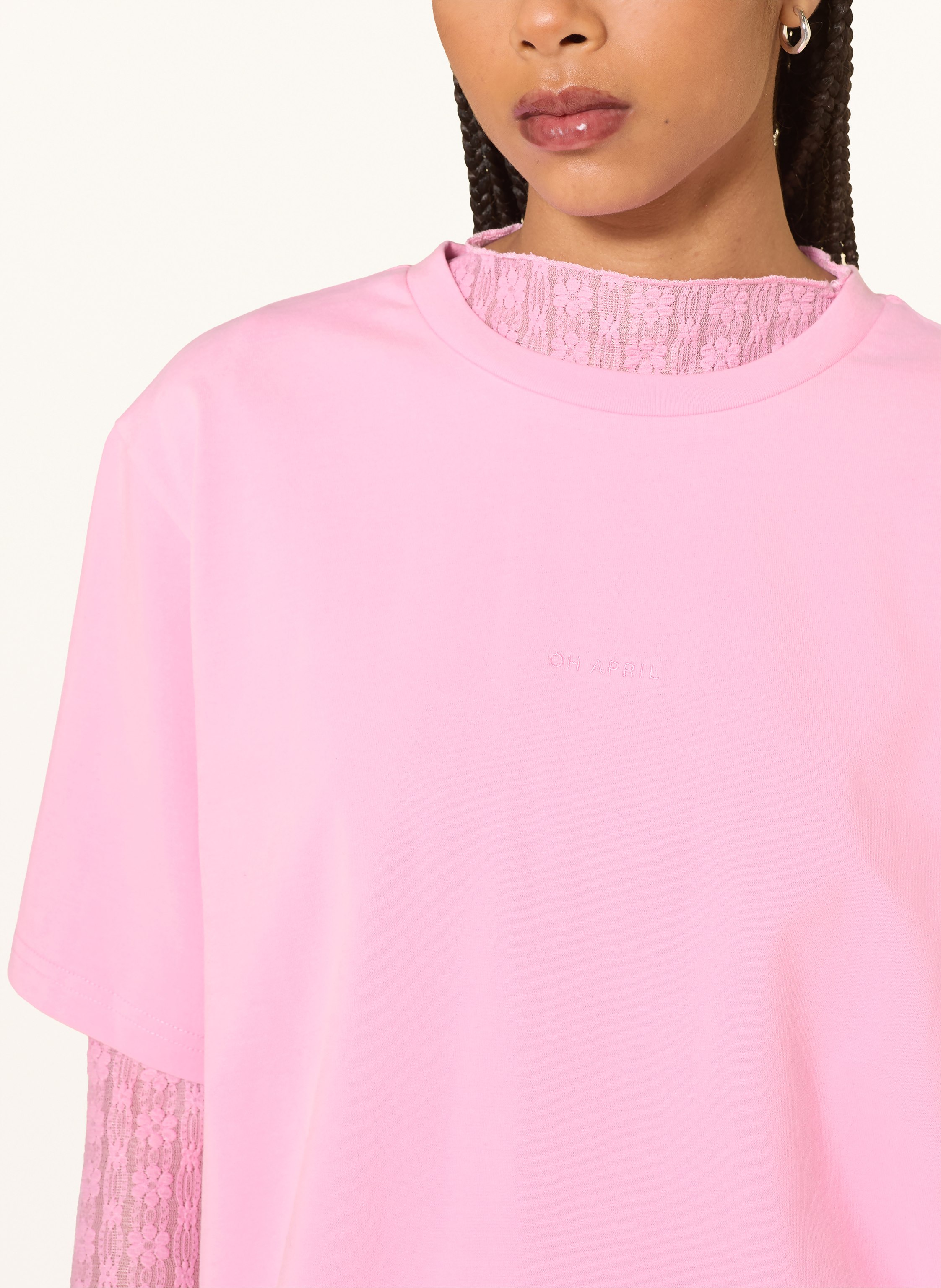 Thumbnail - Oh April Oversized-Shirt Toast rosa