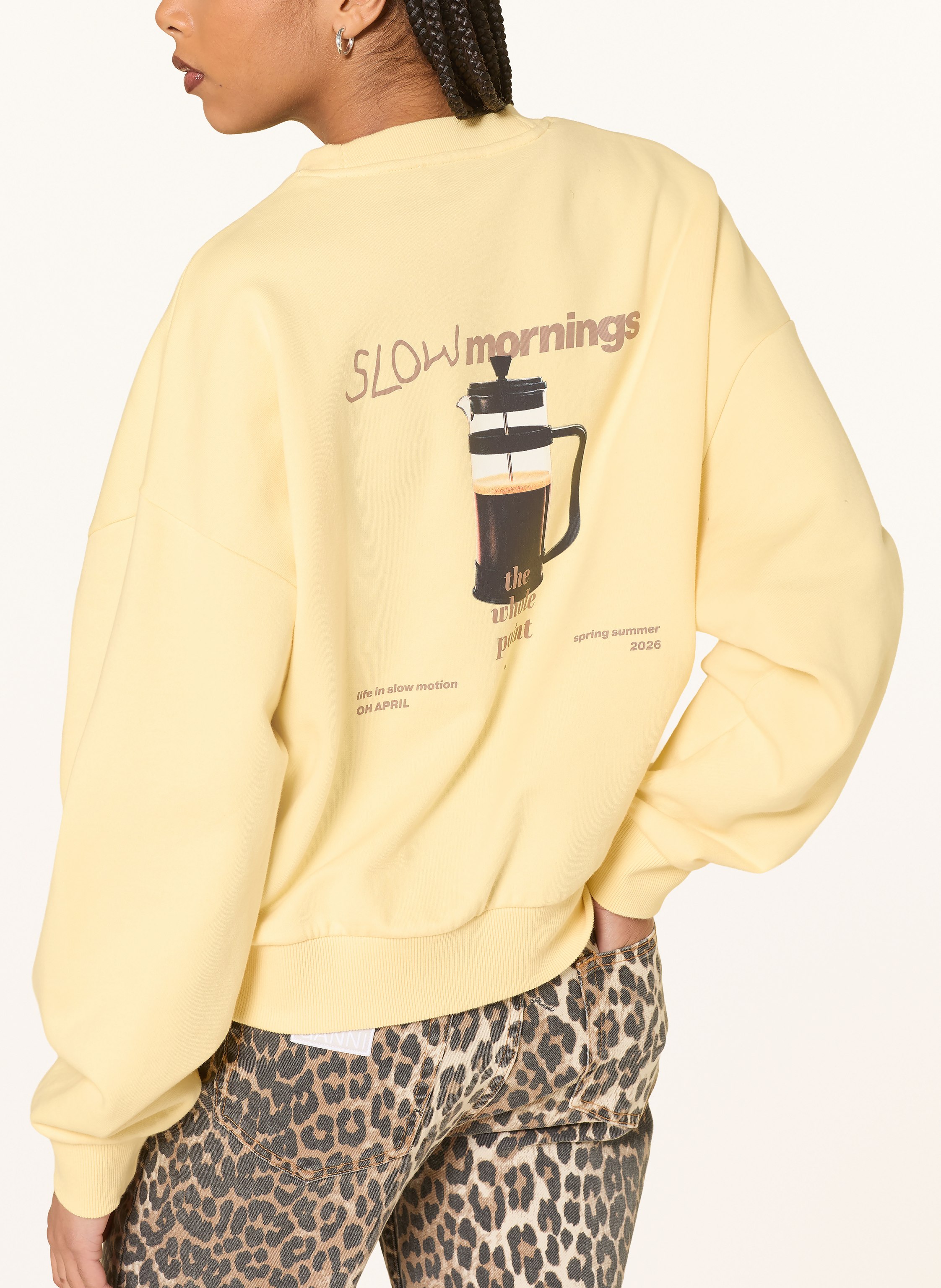 Thumbnail - Oh April Sweatshirt Coffee gelb