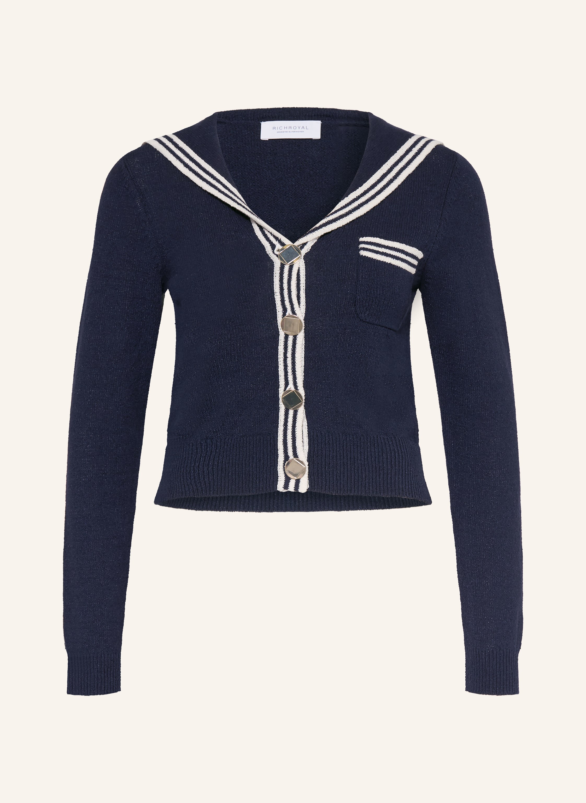 Rich & Royal Strickjacke blau