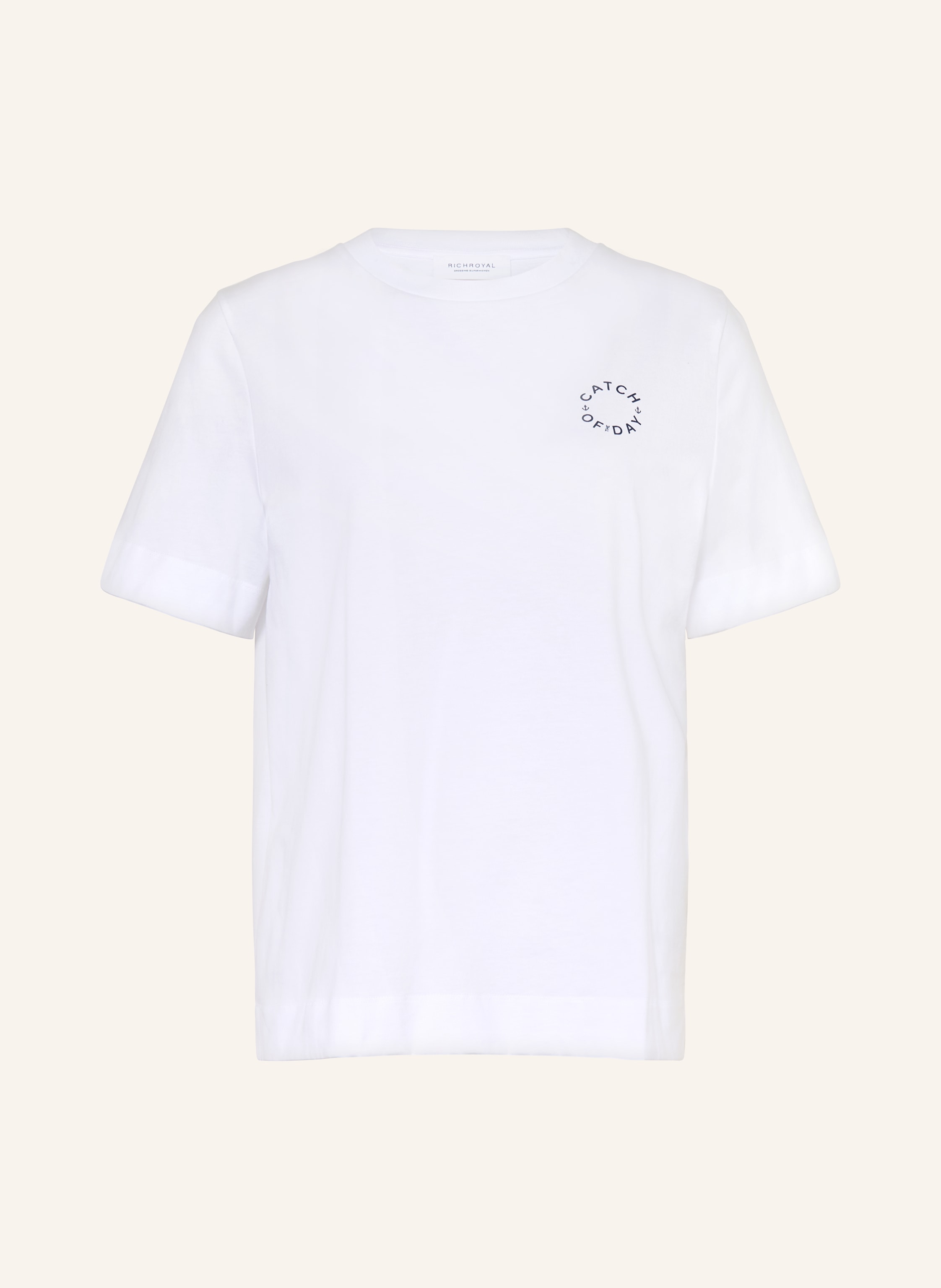 Rich & Royal T-Shirt Mit Schmucksteinen weiss