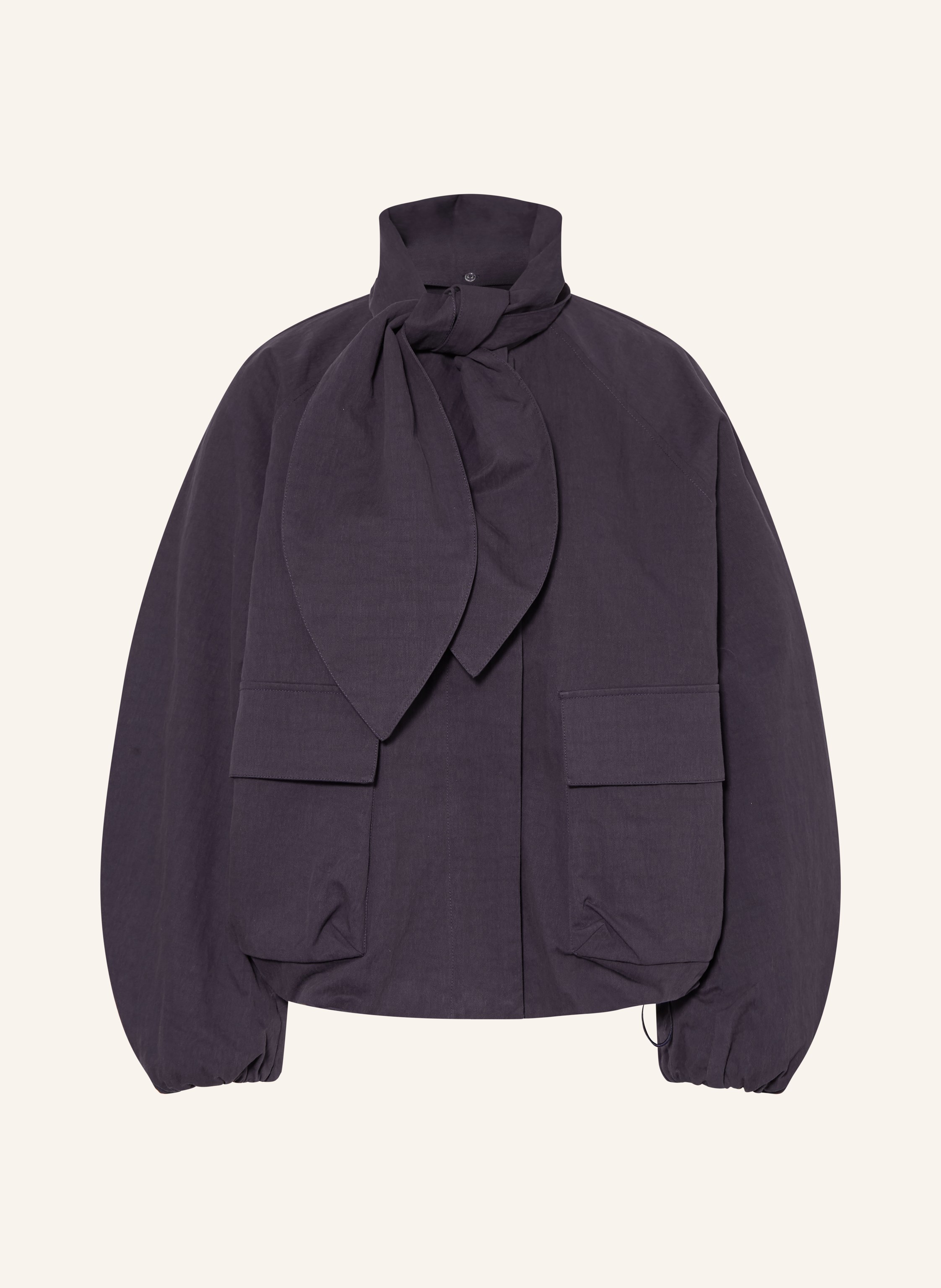 Rich & Royal Oversized-Blouson Mit Abnehmbarer Schluppe blau