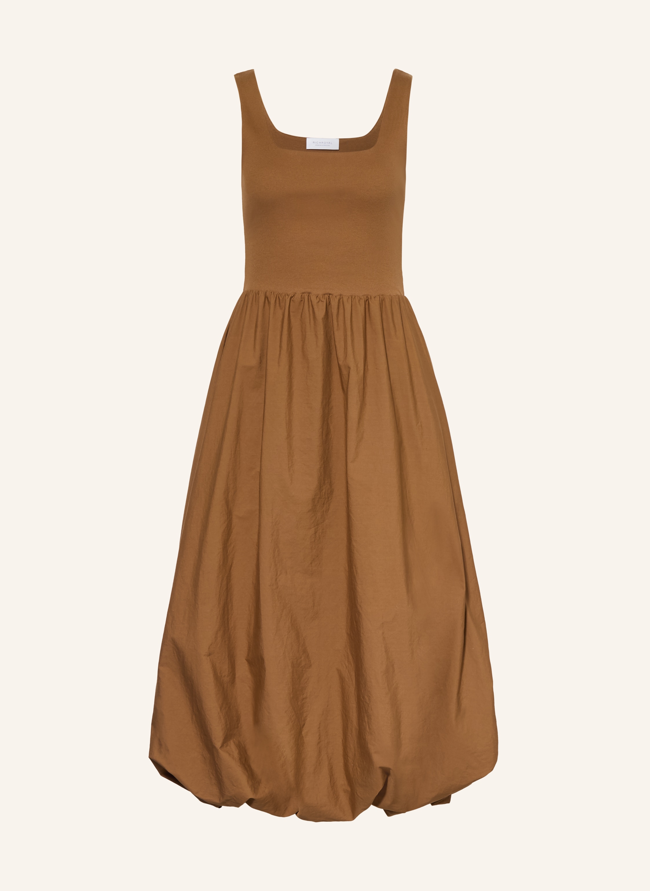 Rich & Royal Kleid Im Materialmix braun