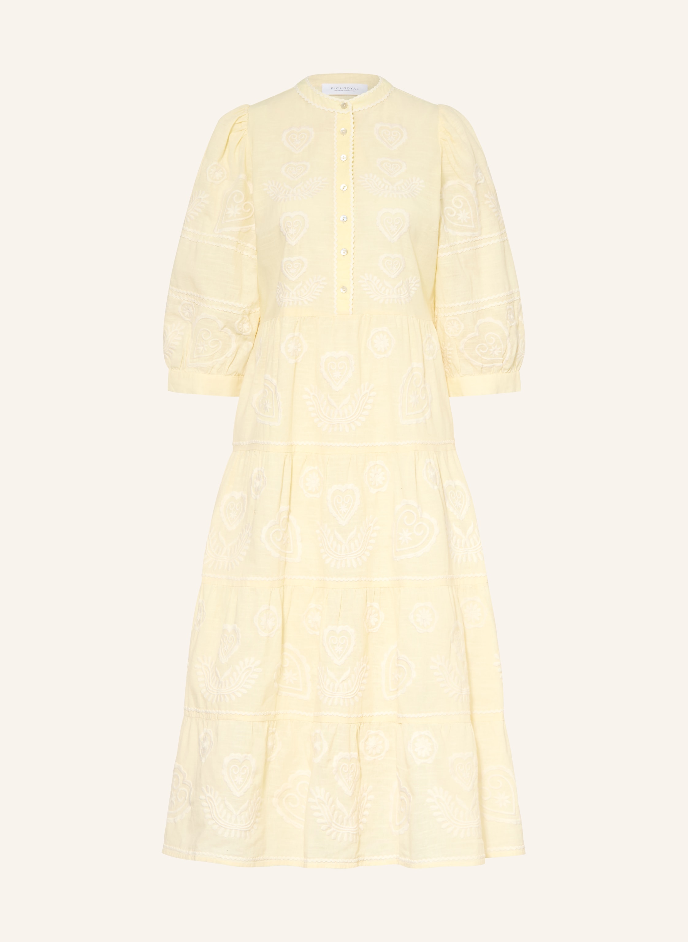 Rich & Royal Kleid Mit 3/4-Arm gelb