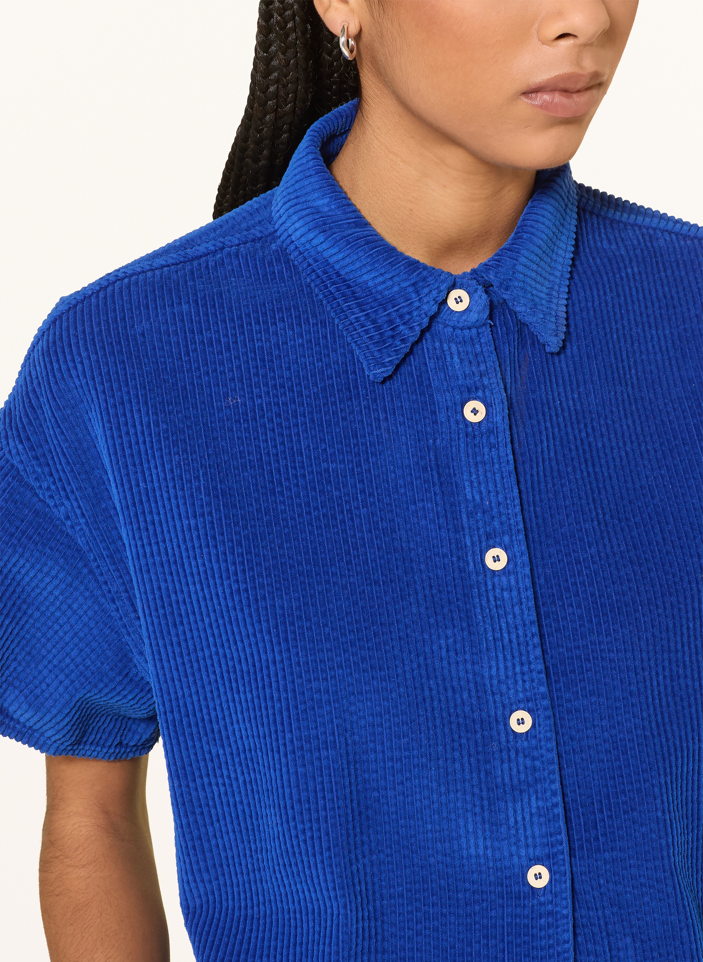 Thumbnail - American Vintage Hemdbluse Padow Aus Cord blau