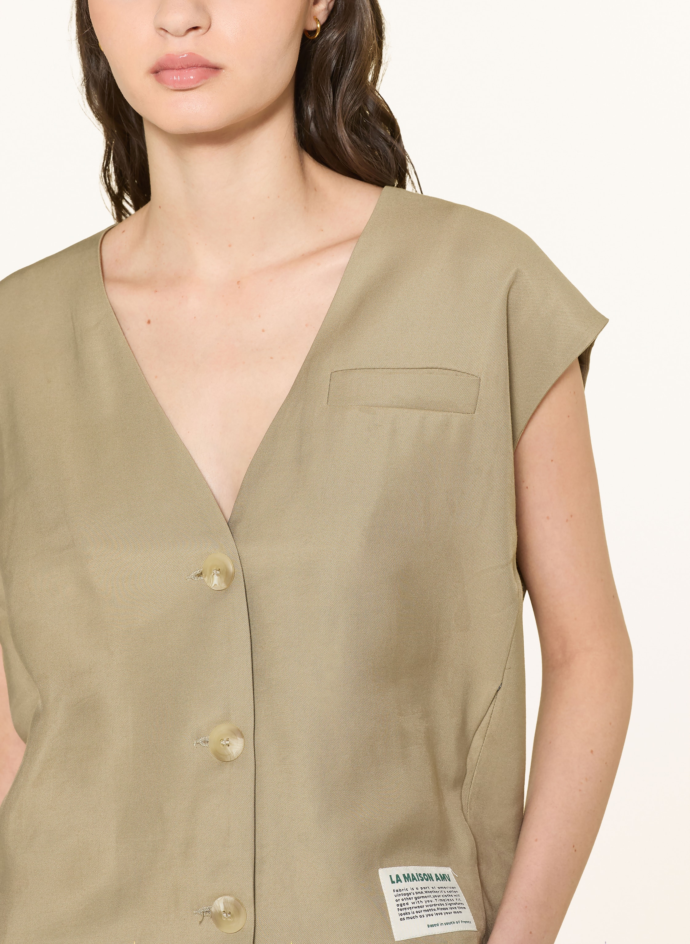 Thumbnail - American Vintage Blazerweste Lanow gruen