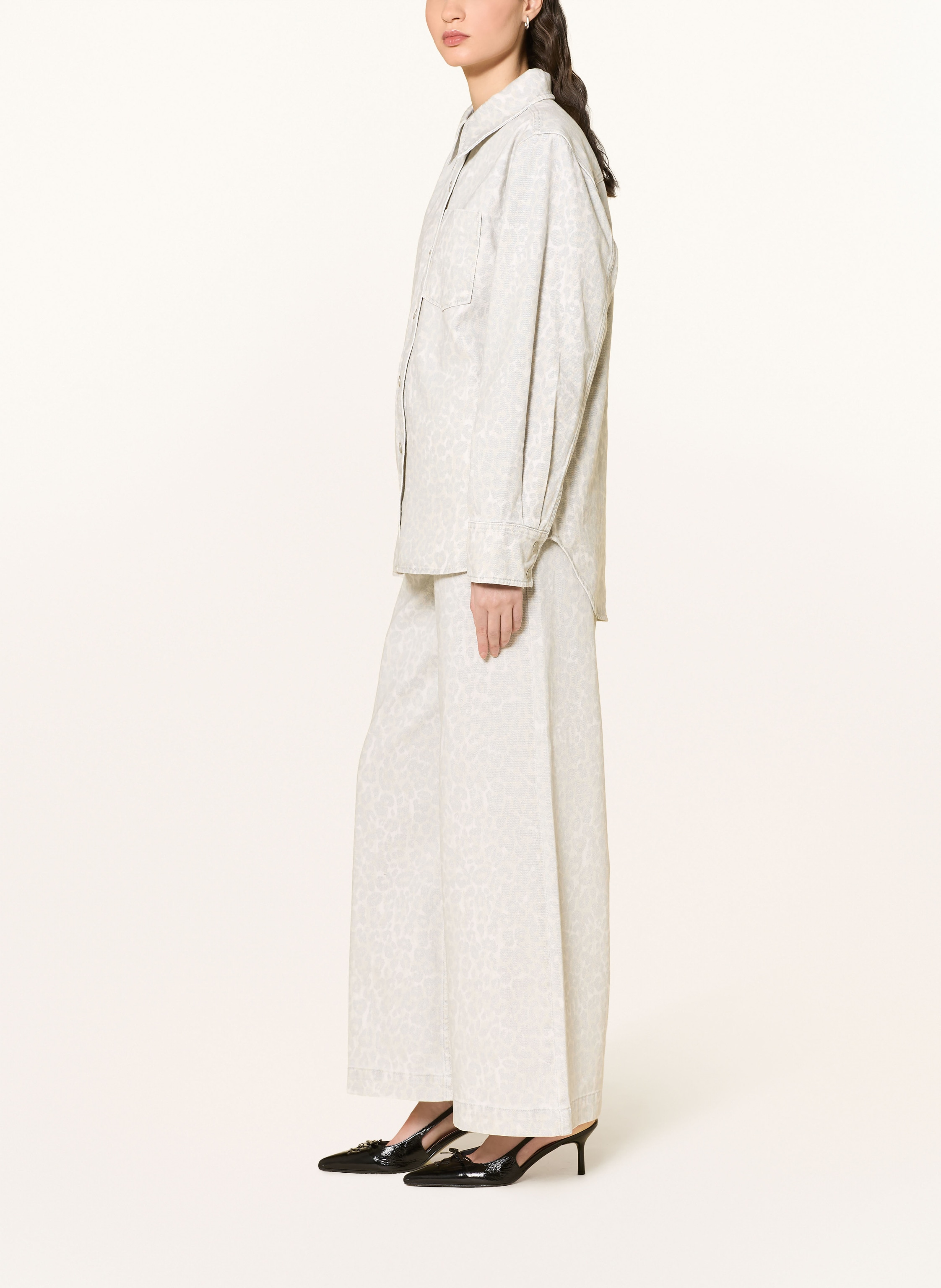 Thumbnail - Lala Berlin Wide Leg Jeans Paloma grau