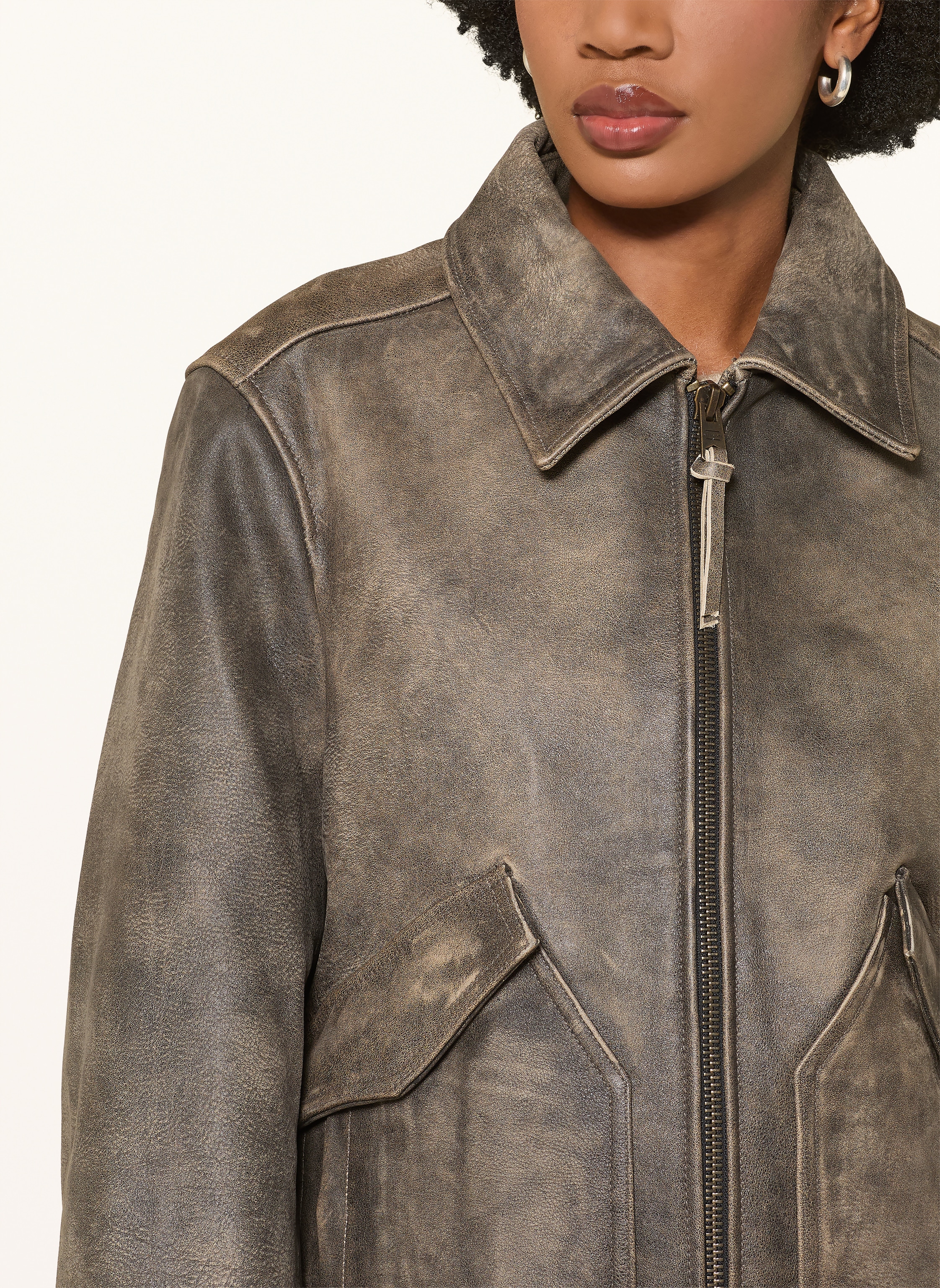 Thumbnail - Allsaints Lederjacke Marland schwarz