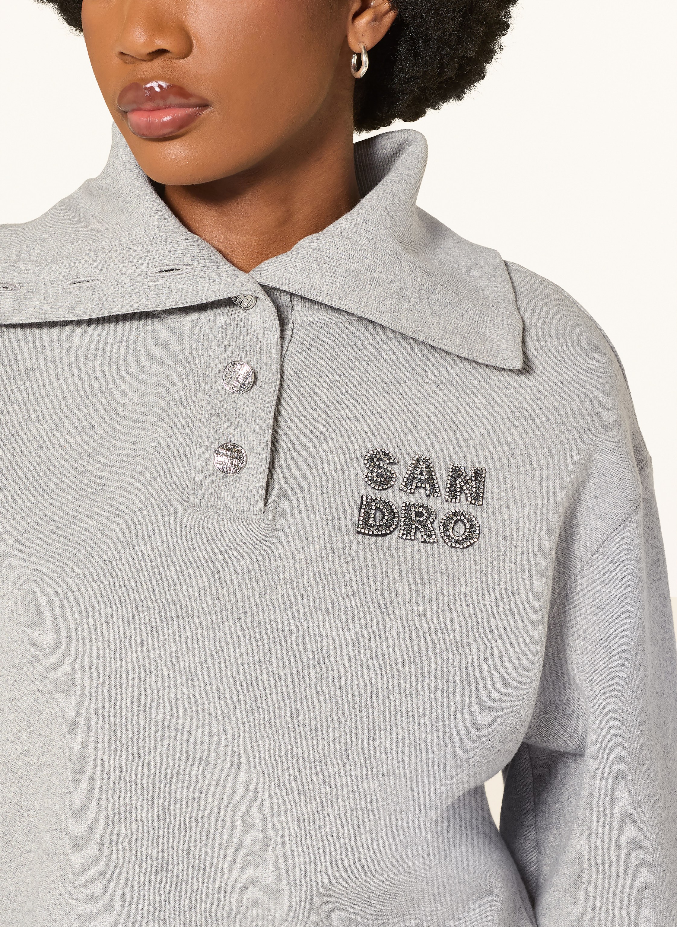 Thumbnail - Sandro Troyer Mit Schmucksteinen grau