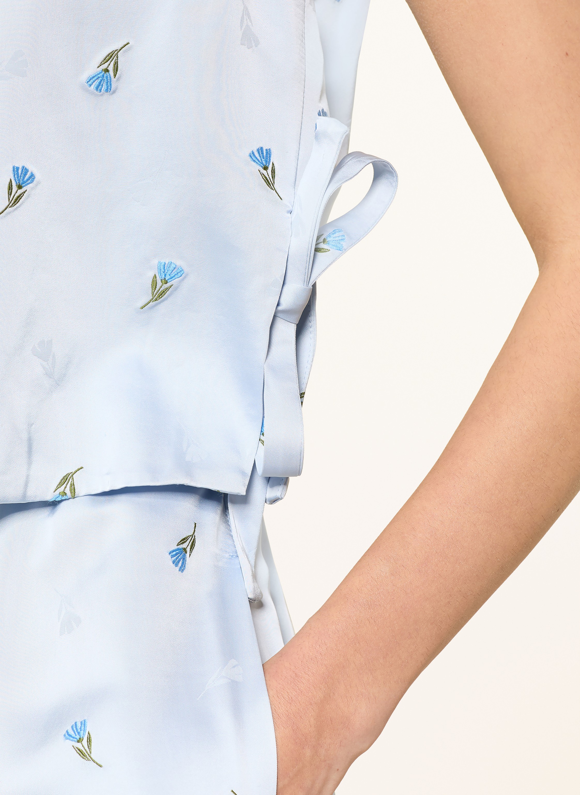 Thumbnail - Claudie Pierlot Blusentop Aus Satin blau