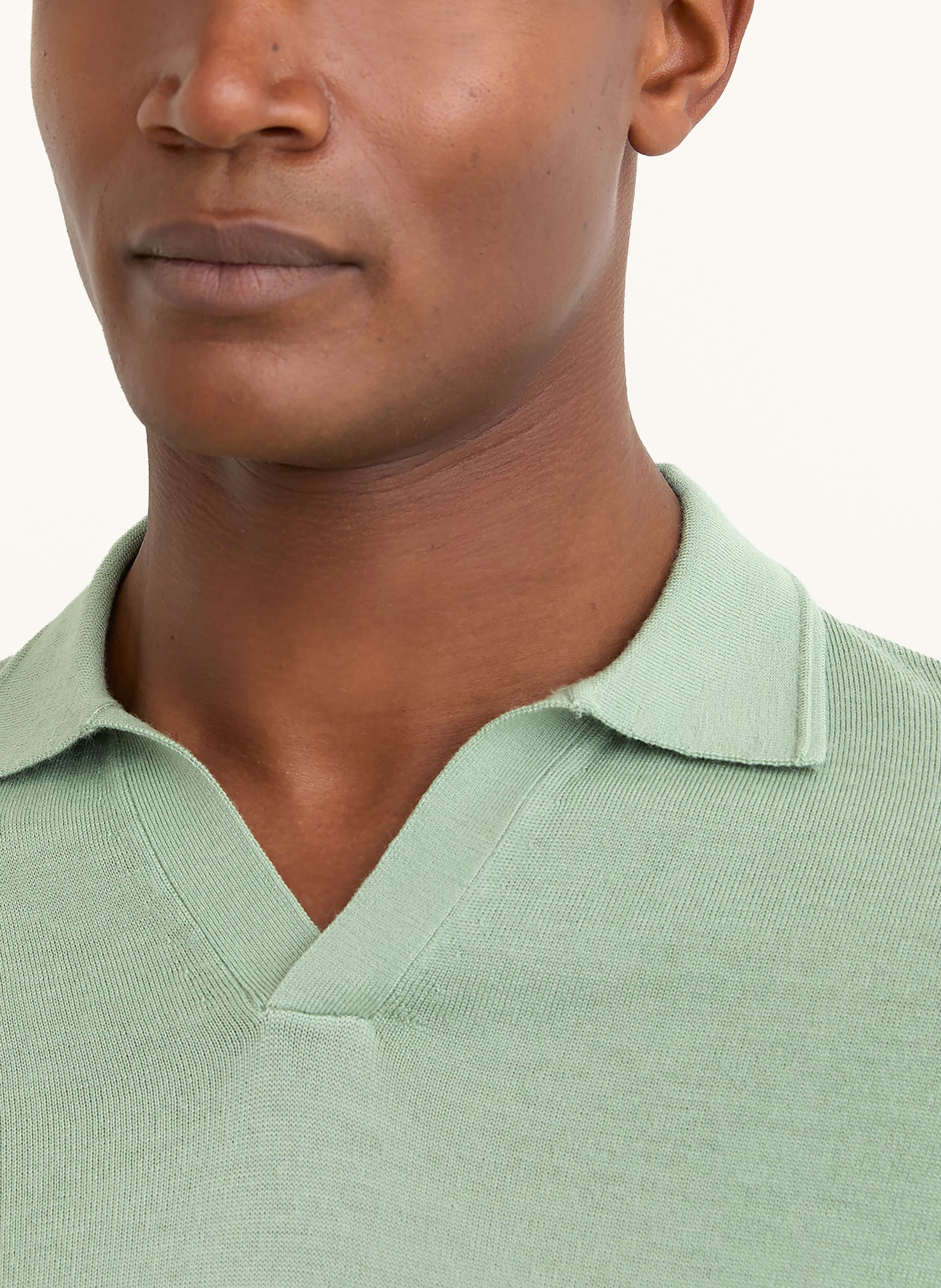 Thumbnail - Reiss Strick-Poloshirt Duchie Aus Merinowolle gruen