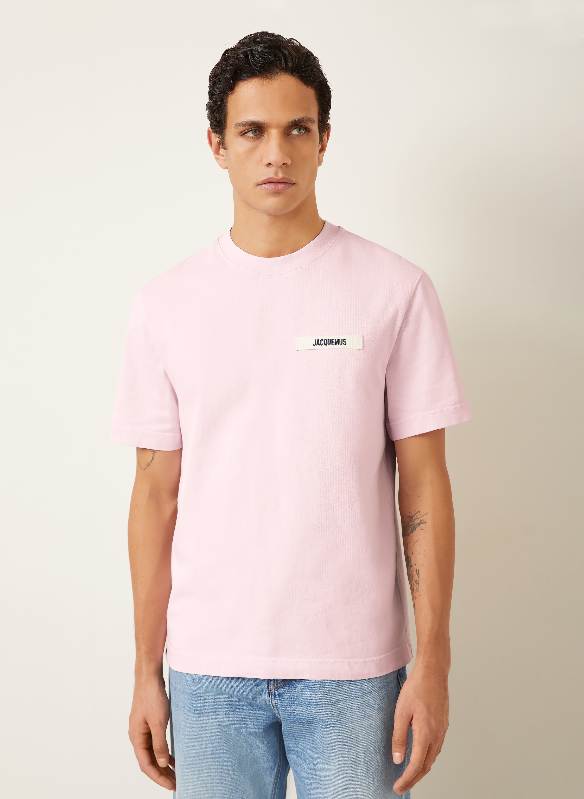 Thumbnail - Jacquemus T-Shirt Le Tshirt Gros Grain rosa